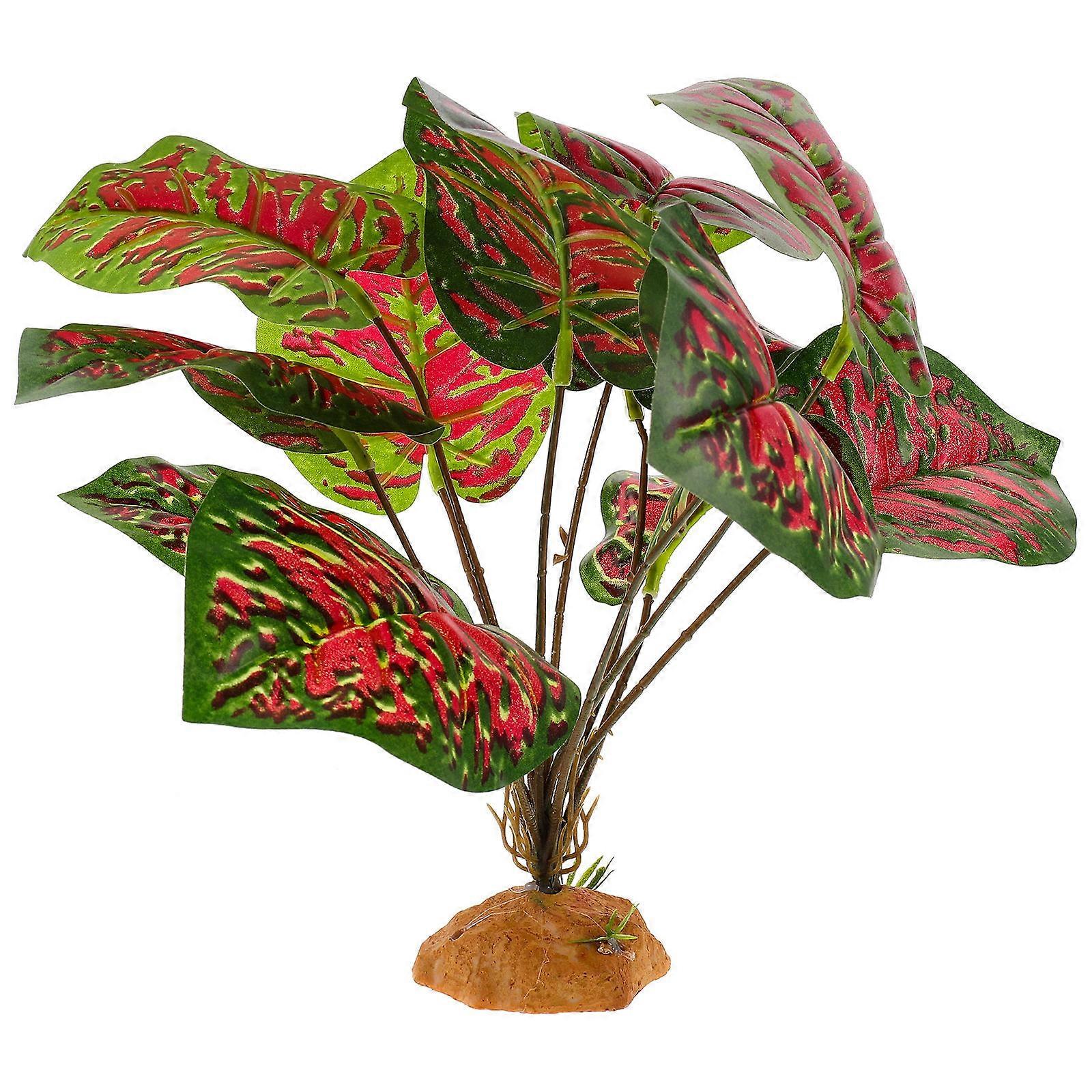 Plants For Reptile Habitats Reptile Hideout Plant Model Resin Material Decorative Hiding Spot Resting Spot 1 Set