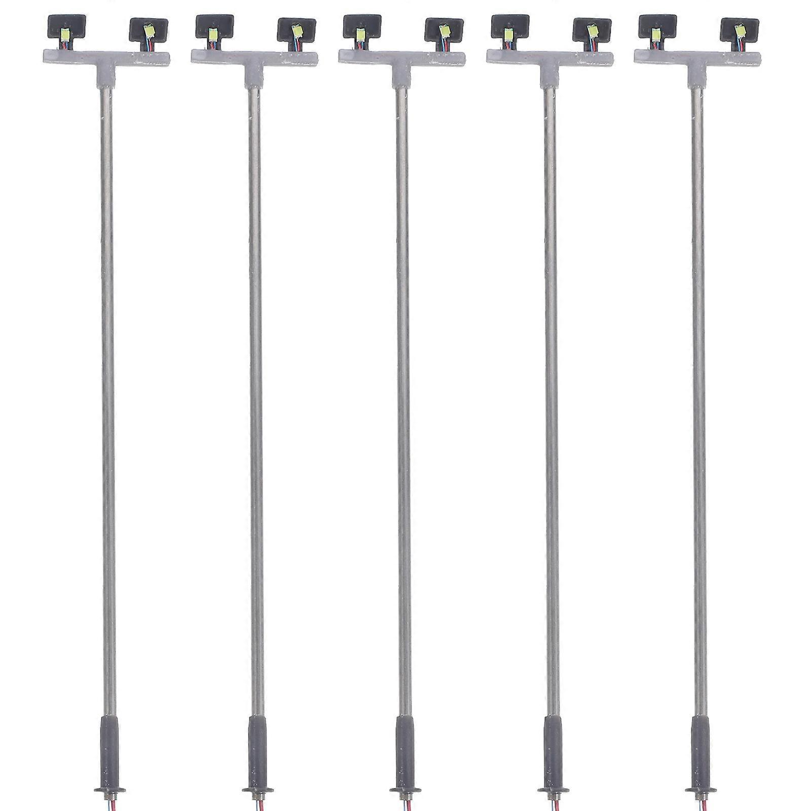 Lamp Post Prop Micro Landscape Ornaments For DIY Projects 5Pcs