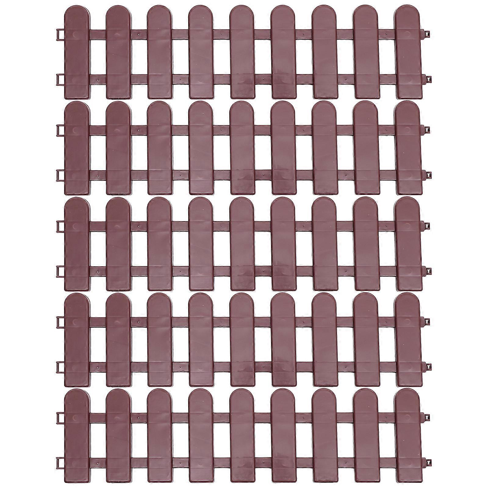 Garden Edging Border Plastic Fences For Restaurant Decorating Courtyard Rectangular Simple And Elegant 5Pcs