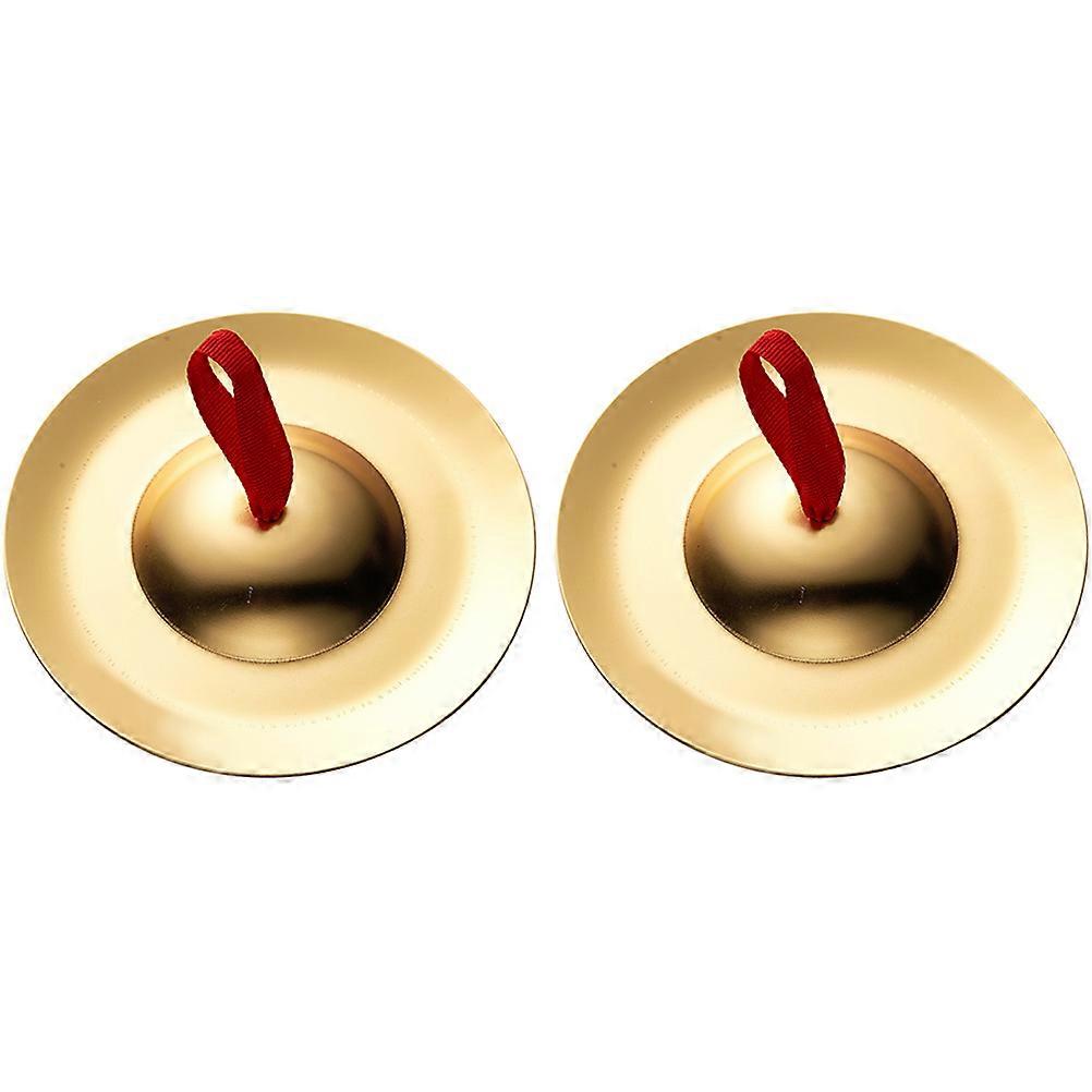Classroom Instruments Percussion Sound Kids Finger Cymbals Entertainment Occasions 12x12x4.7cm 1Pair