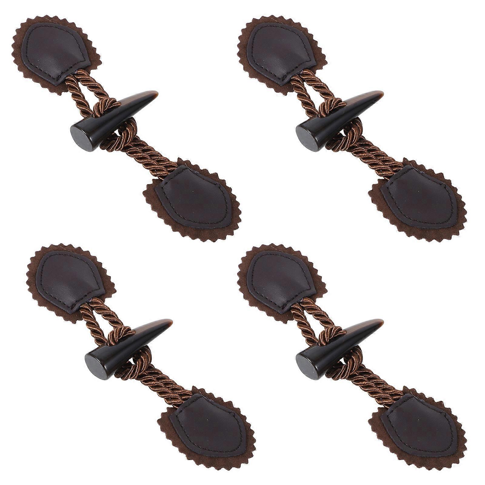 Clothes Buttons For Coats Round Resin Toggle Button Minimalist Design 4 Pairs Secure Closure