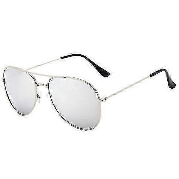 Sunglasses Pilot Ladies Silver Silver mirrored lens