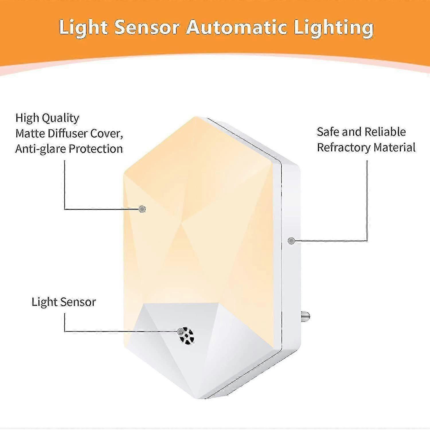 Night Light Socket Night Light Baby With Twilight Sensor Automatic On / Off Energy-saving For Childr
