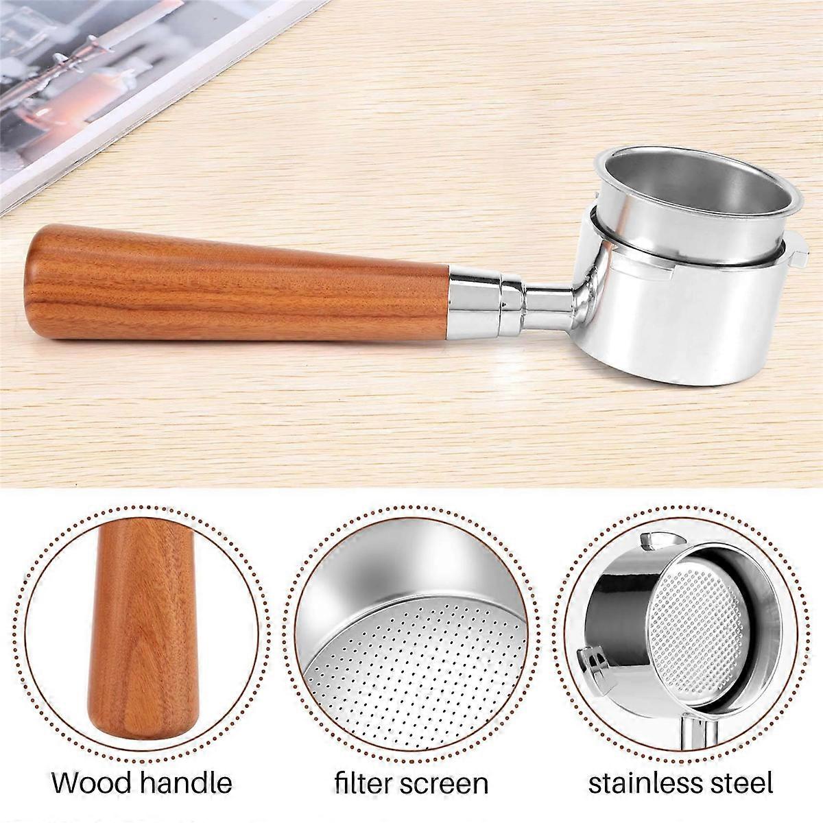 2X Espresso Portafilter 51mm for EC685 EC680 Coffee Bottomless Portafilter with 51mm 6Pcs Coffee Pow