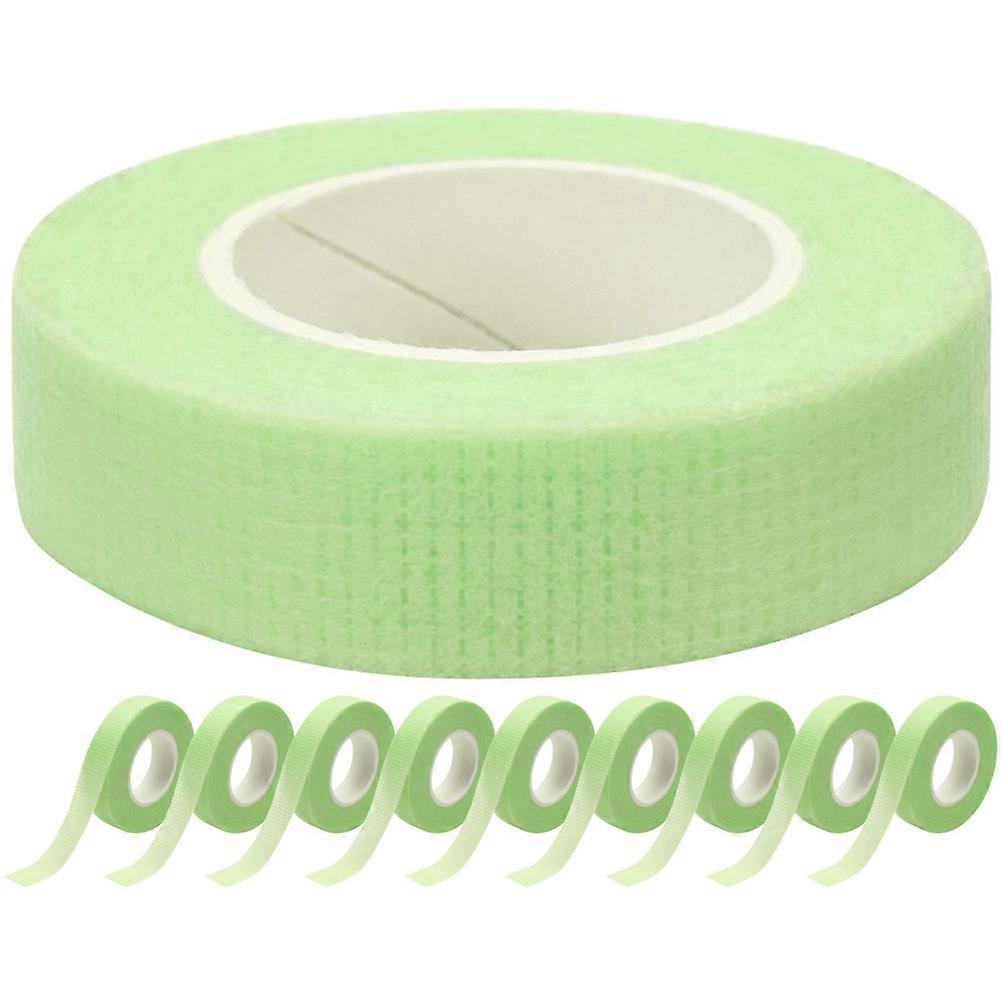 Eye Lash Tape Eyelash Extension Supplies Light Green 9 Meters Per Roll for Makeup Salons and Home Use 10 Rolls