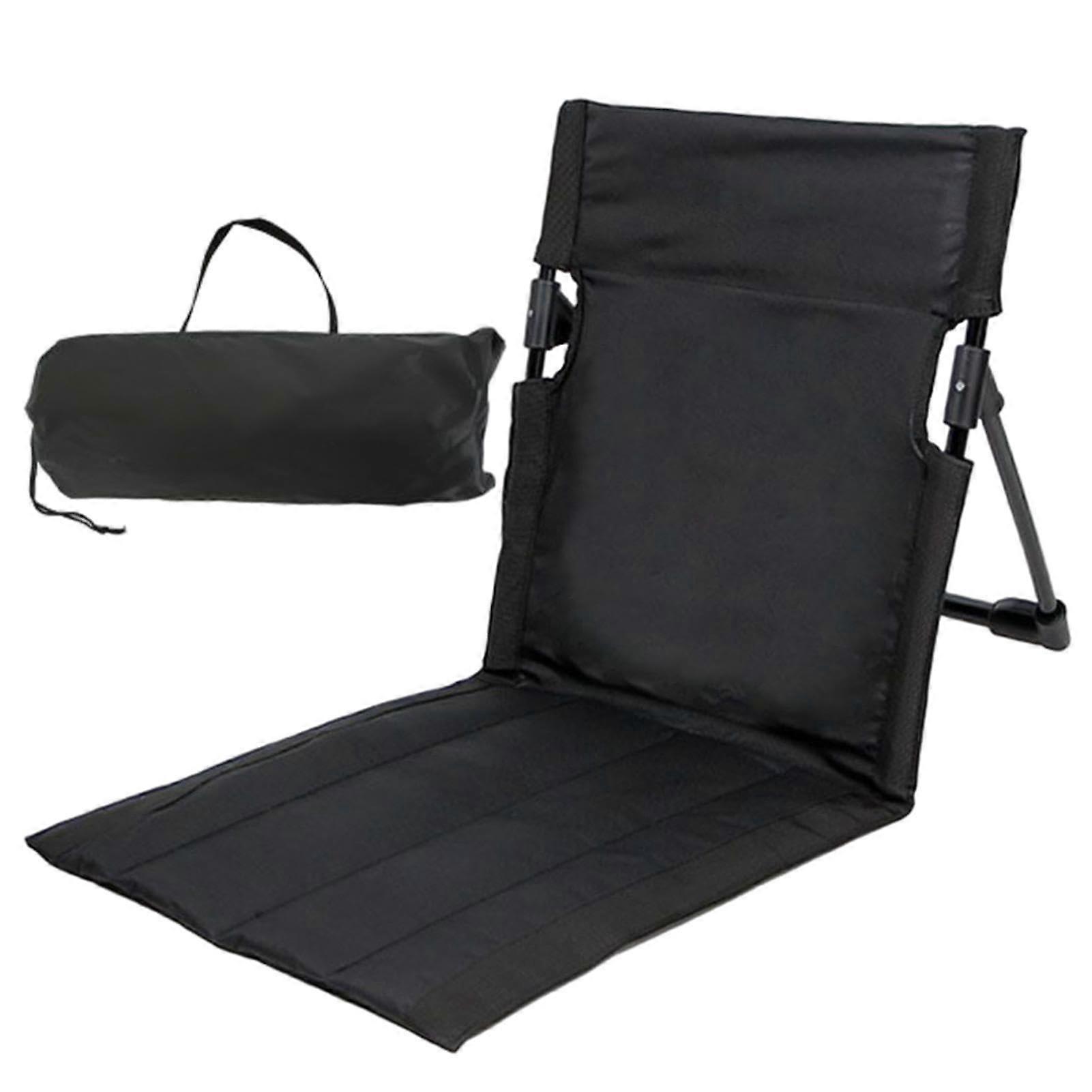 Foldable Beach Mat with Backrest, Padded, for Picnics, Outdoors, Backyard