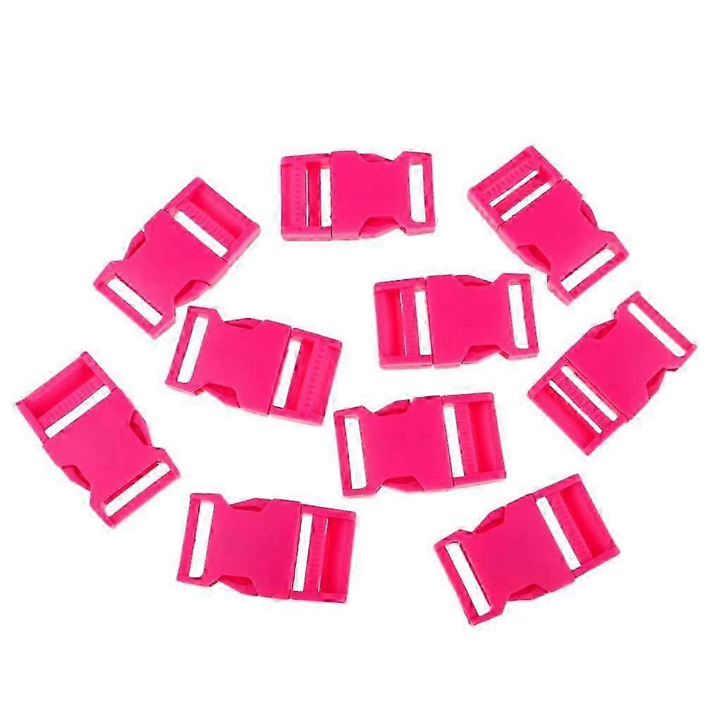 10pcs Plastic Side Release Buckles for 1" Backpack Webbing Strap Red