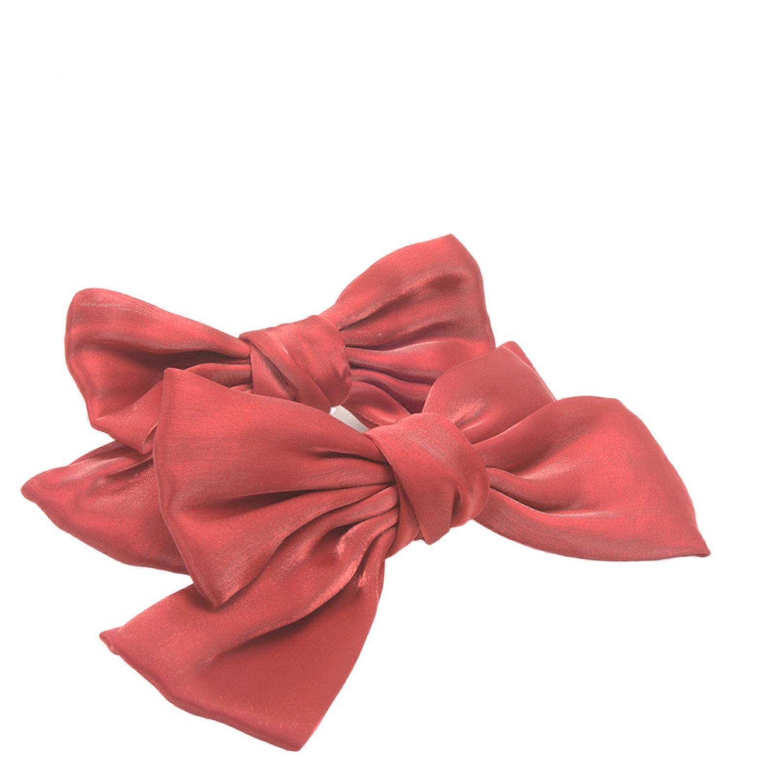 Pair Of Aesthetic Curtain Tiebacks Metal Curtain Clips With Fabric Bows Design Practical Home Decoration Light Color  Burgundy