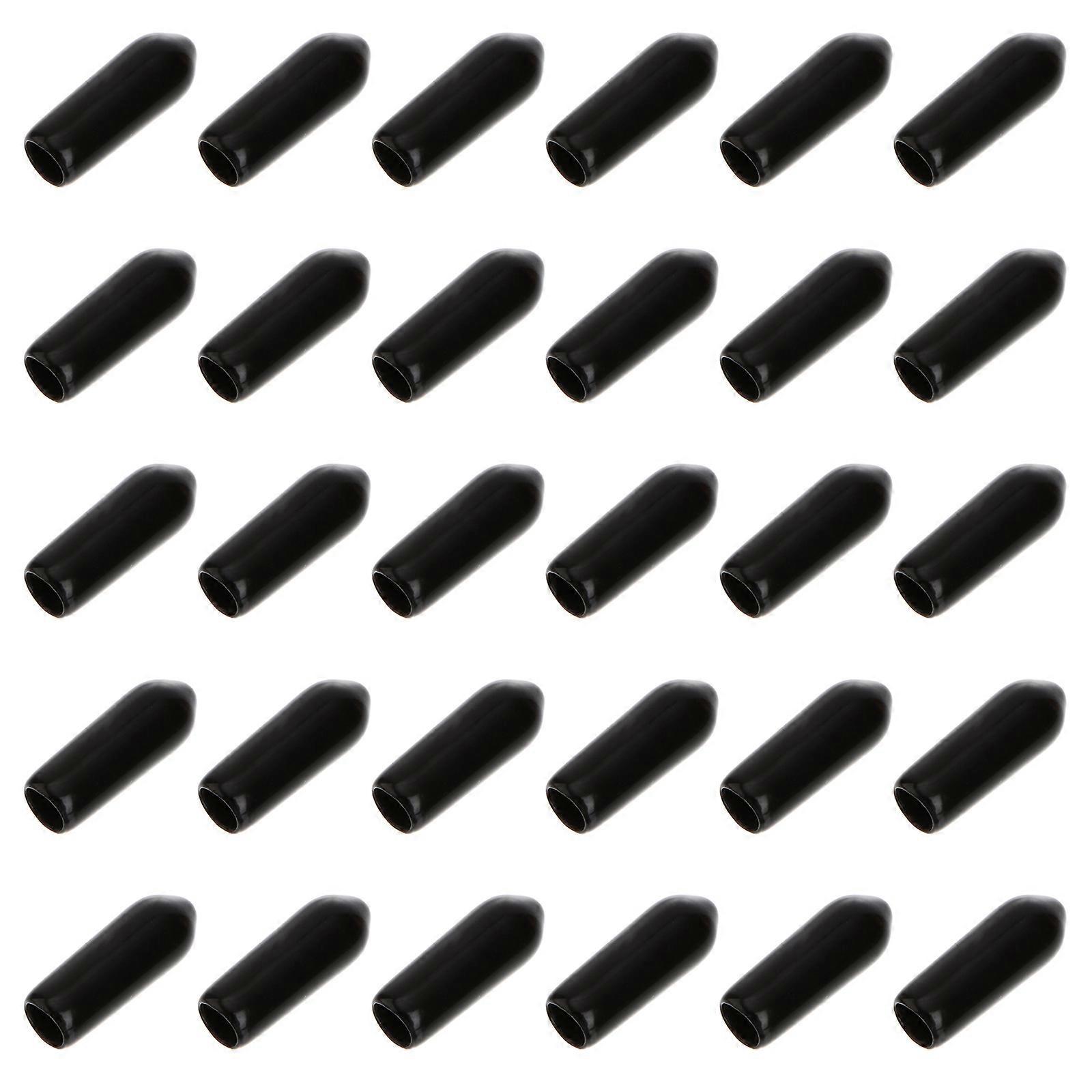 Thread Protector Cap Dishwasher Prong Rack Tip Black PVC Material For Dishwasher Rack Tines 100Pcs