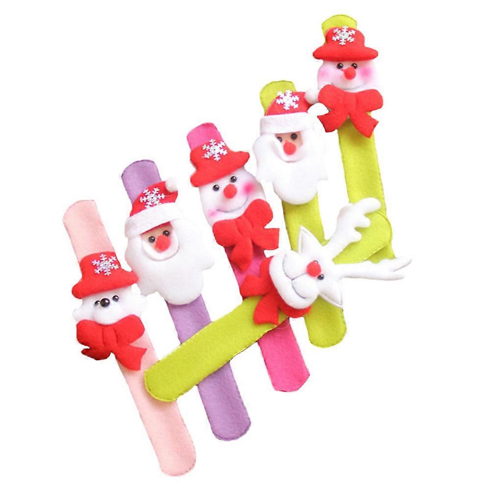 Party Bag Filler Snowman Wristband Fabric Material Adjustable Size 8Pack