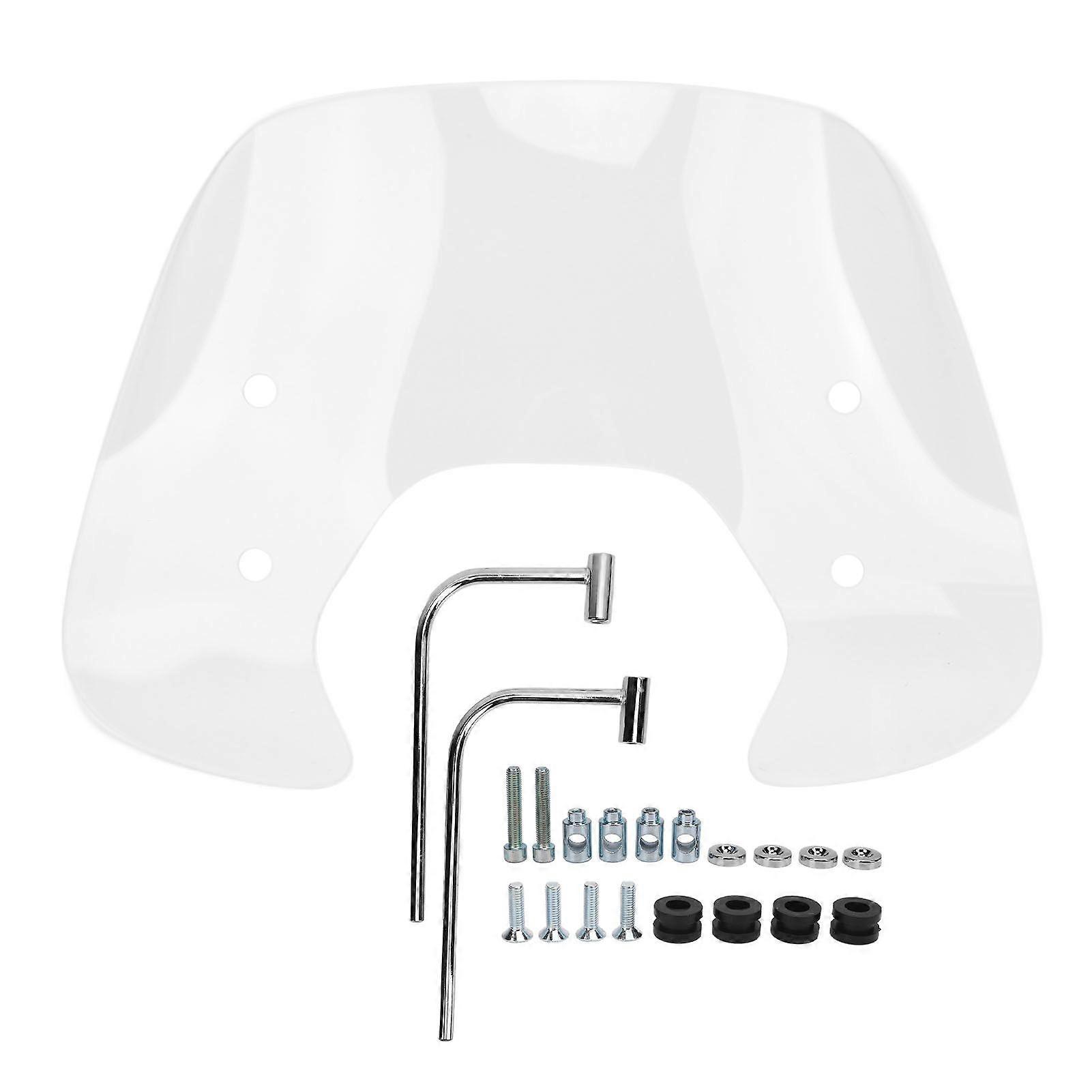 Motorcycle Windshield Acrylic Front Windscreen Wind Deflector with Mount Bracket Replacement for Lambretta G350 2023~2025 12.6in High MK64507