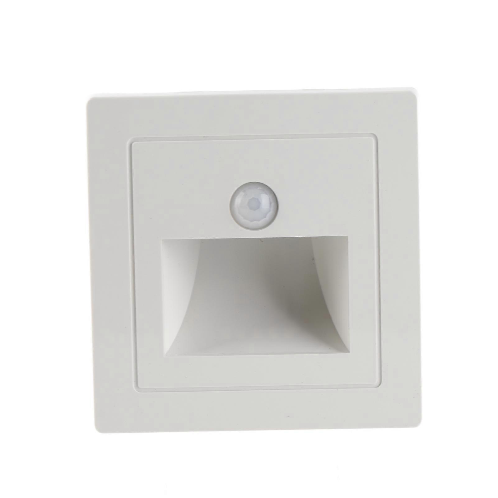 Motion Sensor Stair Light, ABS Recessed Solar LED, for Decks, Steps, Fences, Patios, Yards, Driveways, 6000K White Solar Light