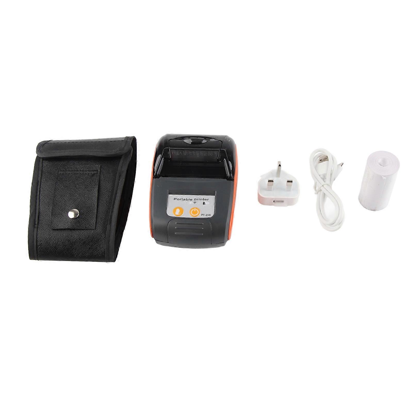 Imprimante de reçus portable sans fil, imprimante thermique Bluetooth 58 mm (orange)