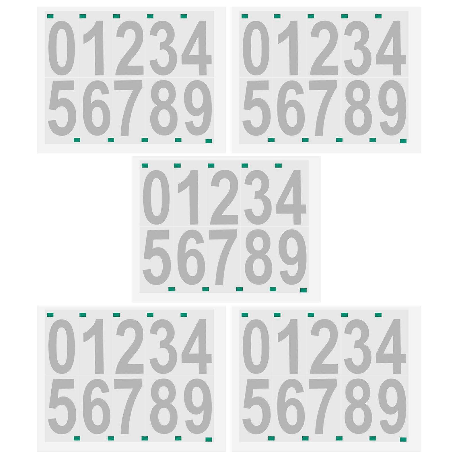 Zahlen selbstklebend klein klebend Zahl Mülleimer Marker selbstklebend 5 Blatt