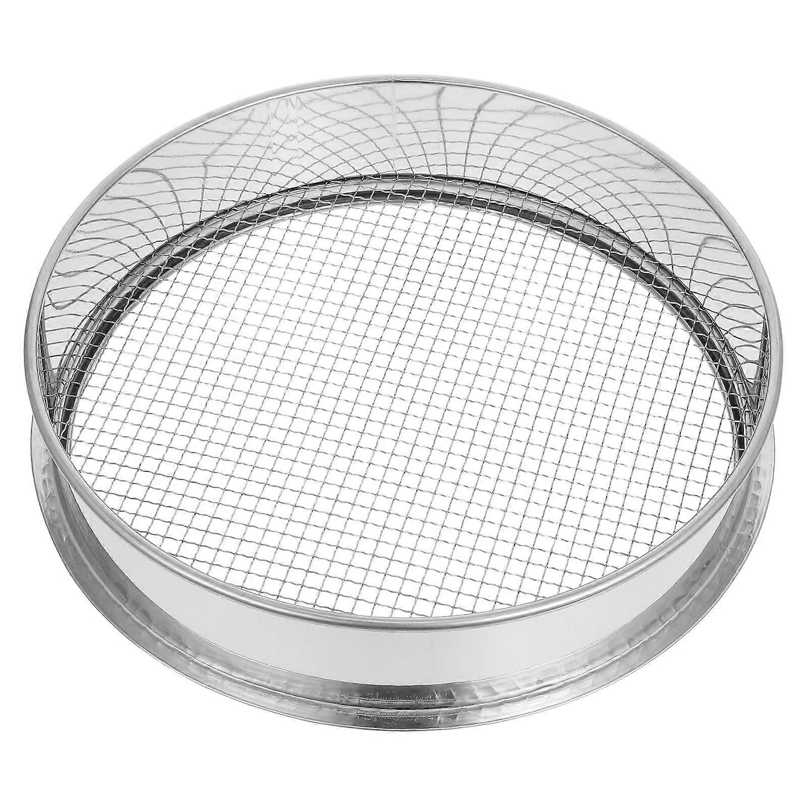 Stainless Steel Soil Sifter for Gardening Sand Rocks and Compost 6mm Mesh Sieve for Efficient Soil Screening and Particle Separation