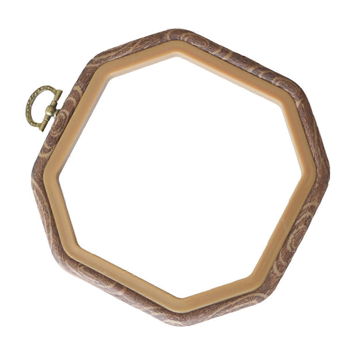 Embroidery Circle Set Imitated Wood Embroidery Frame Cross Stitch Lovers DIY Projects 2Pack