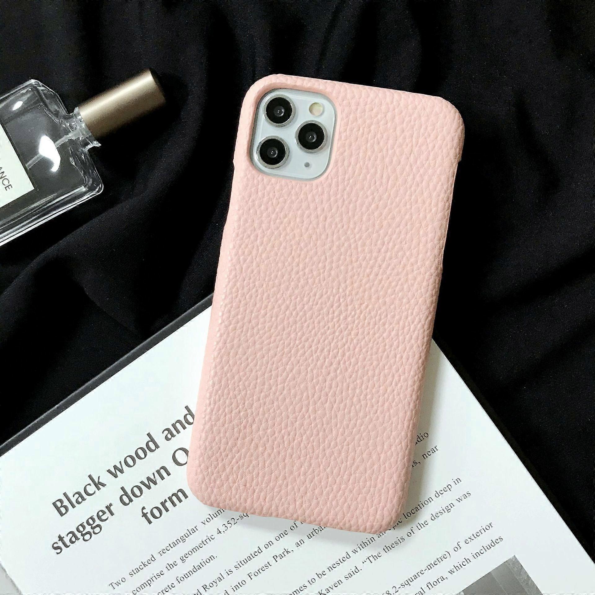 Case For Iphone 13 Pink Lychee Texture Leather Feel No3673