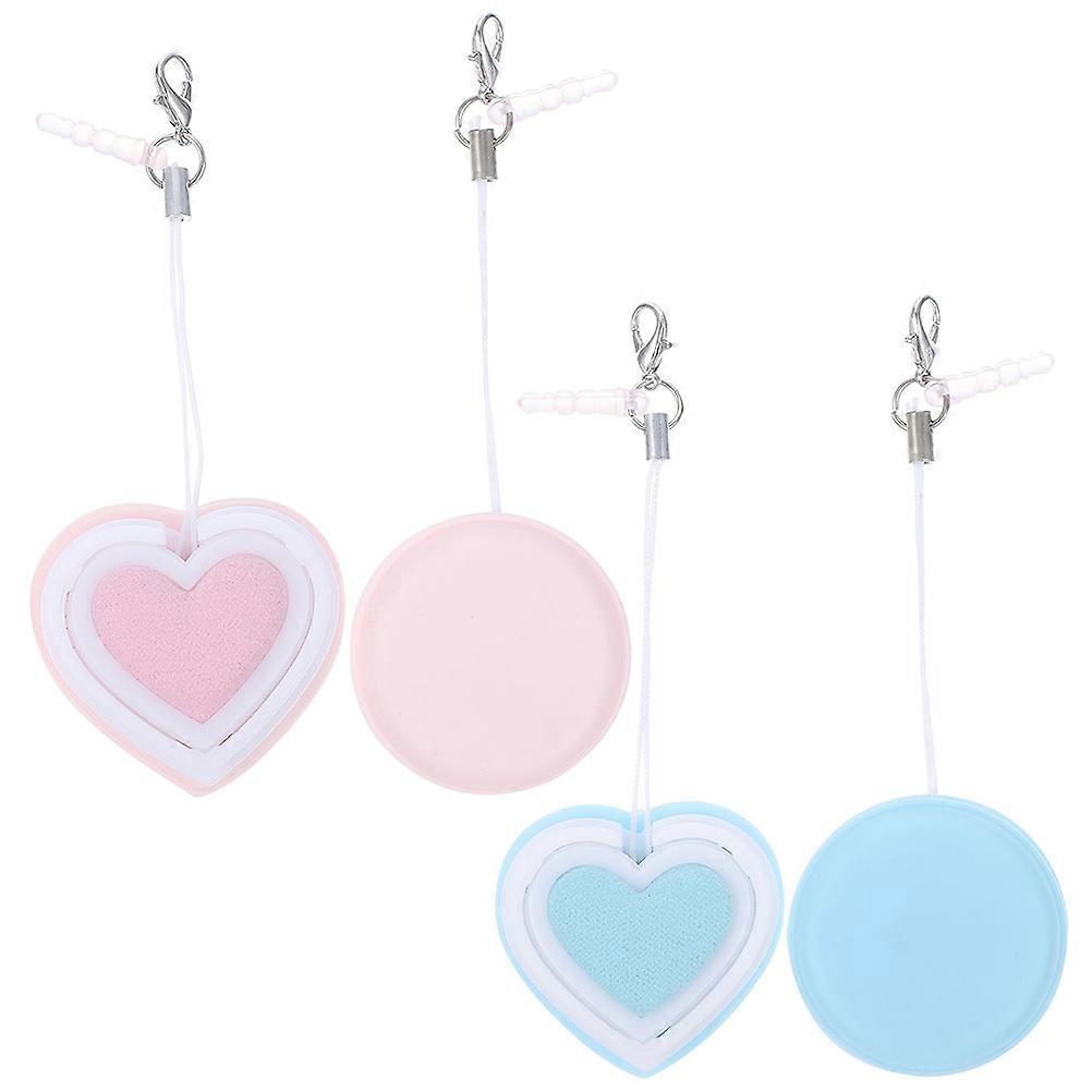 Cell Phone Screen Cleaner Wipes Portable Dust Removal Fingerprint Removal Pink Heart 4Pcs