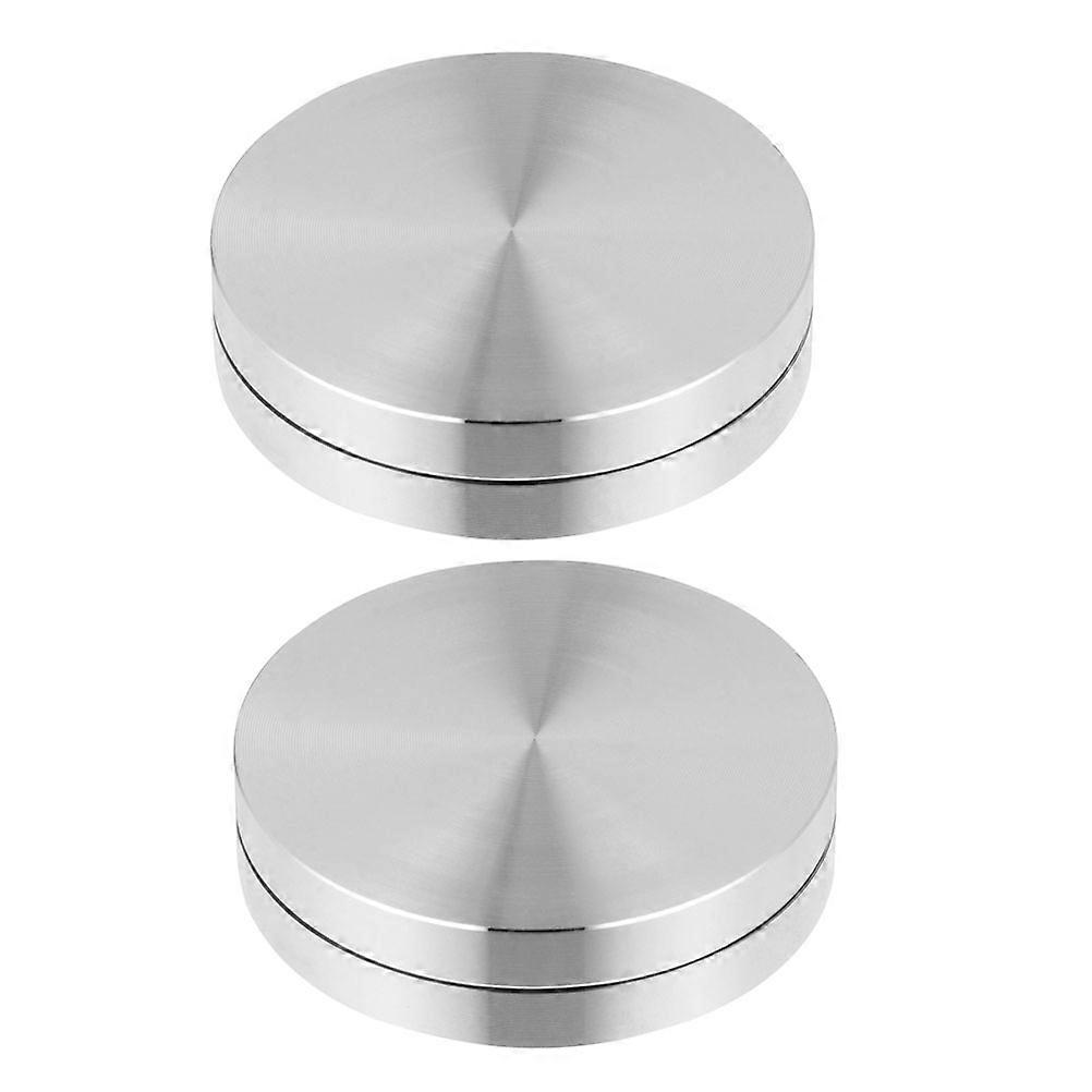 Turntable Table Bearings Rotating Hardware Sculpture Base Aluminium Alloy 3.80X3.80X1.20CM 2Set