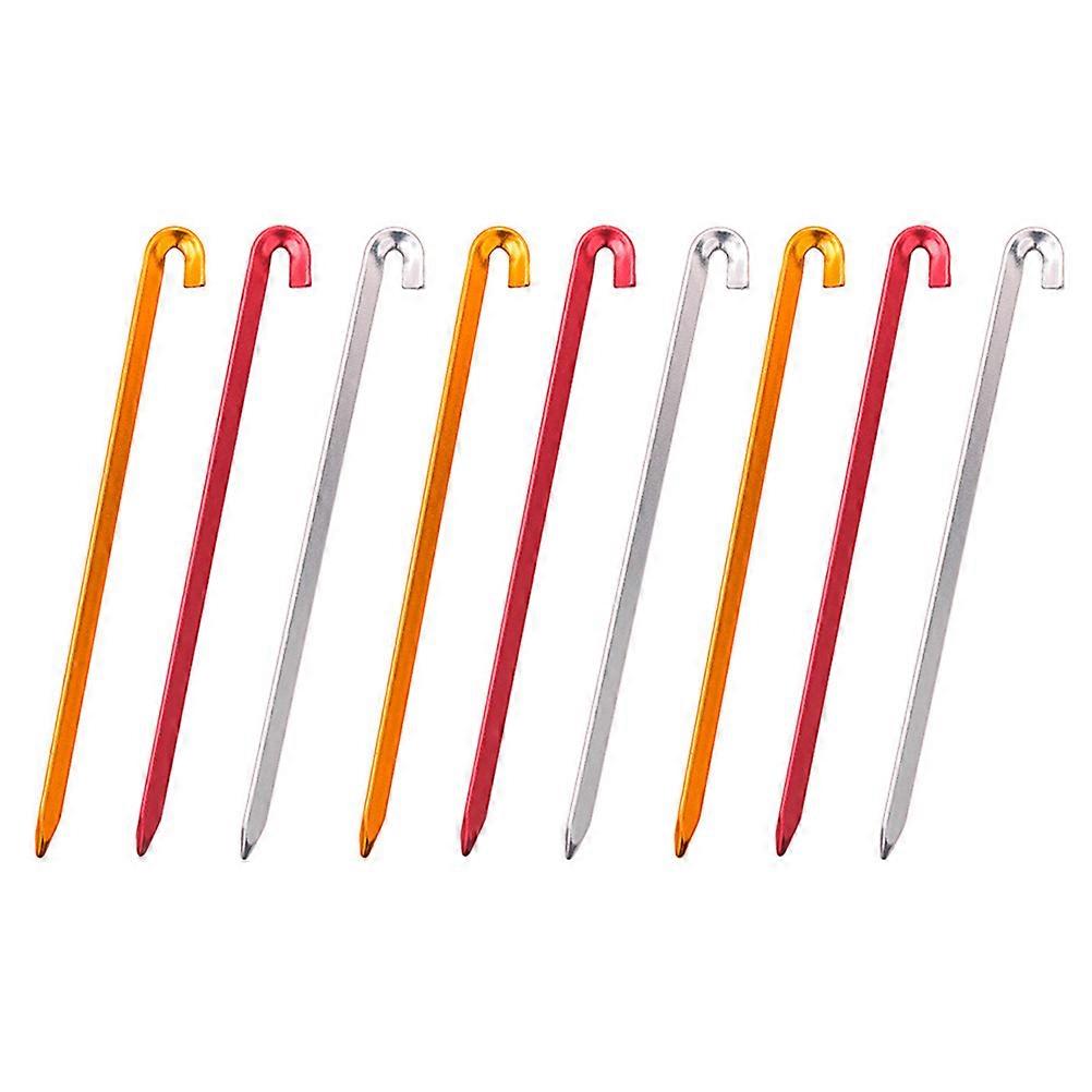 Aluminium Alloy Tent Stakes for Camping Hiking Climbing 9pcs Assorted Color