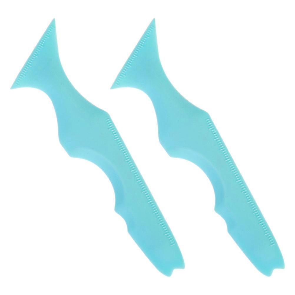Silicone Eyeliner Stencils 2Pcs Sky-Blue Makeup Guide Stencils for Quick Application