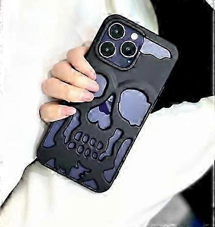 para iphone 15 Plus Caso Halloween Cool Oco Crânio Capa Protetora Capas de Celular Fofas para iphone 15 Plus