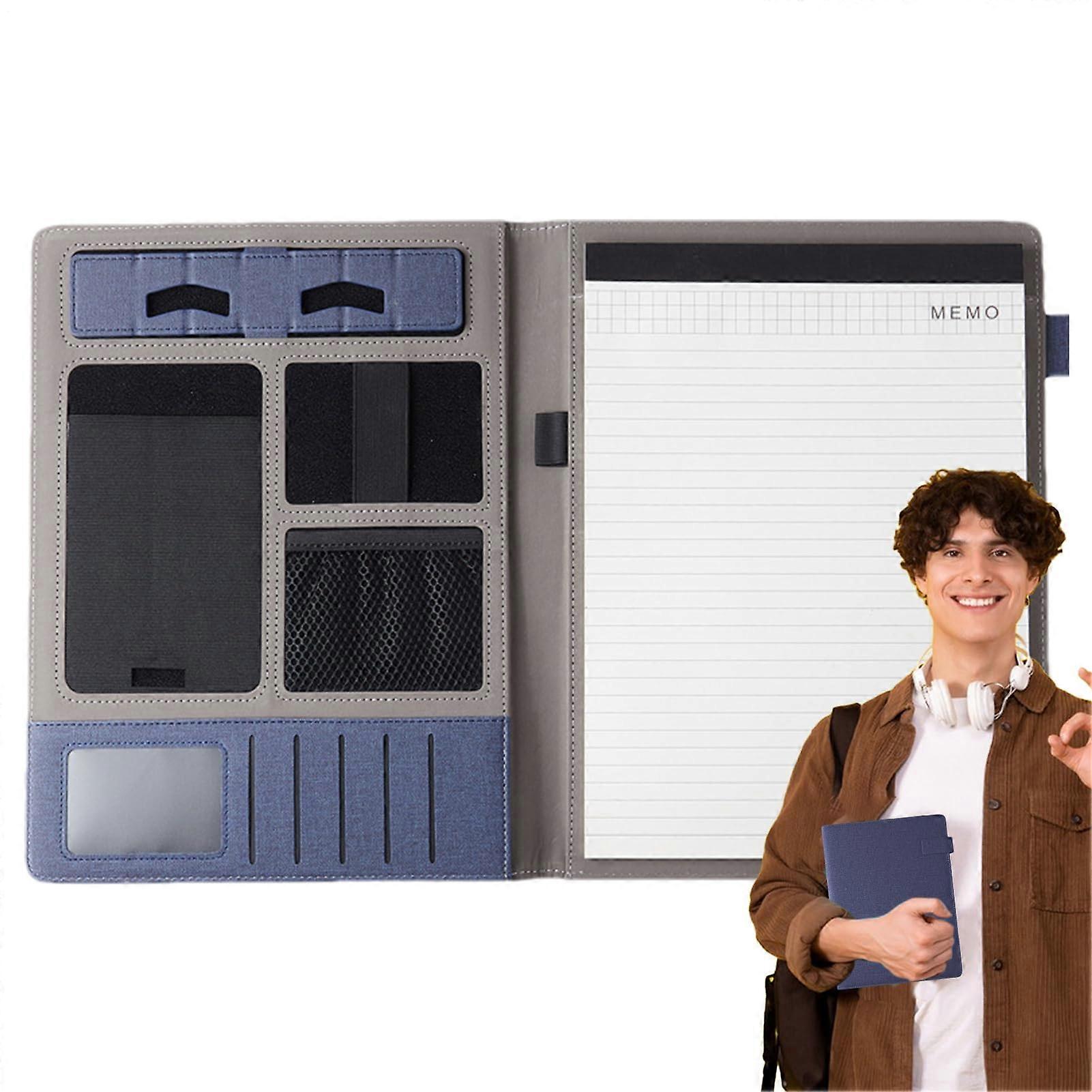 Professional Padfolio with Notepad and Business Card Holder