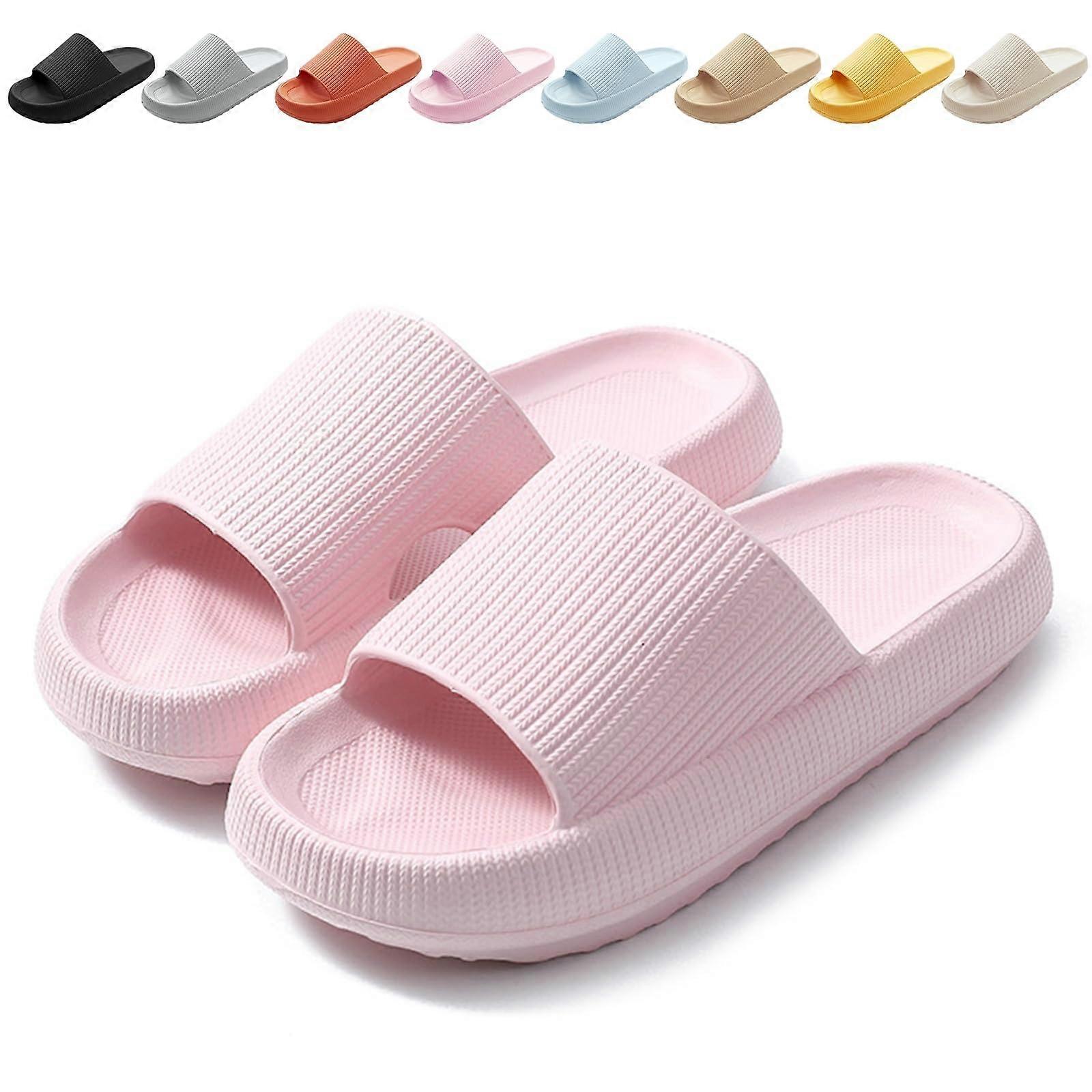 Cloud Slider Slippers for Women and Men, NonSlip Men's and Women's House Shoes, SlipResistant and, for Indoor and Outdoor Use, Pink 44/45 EU