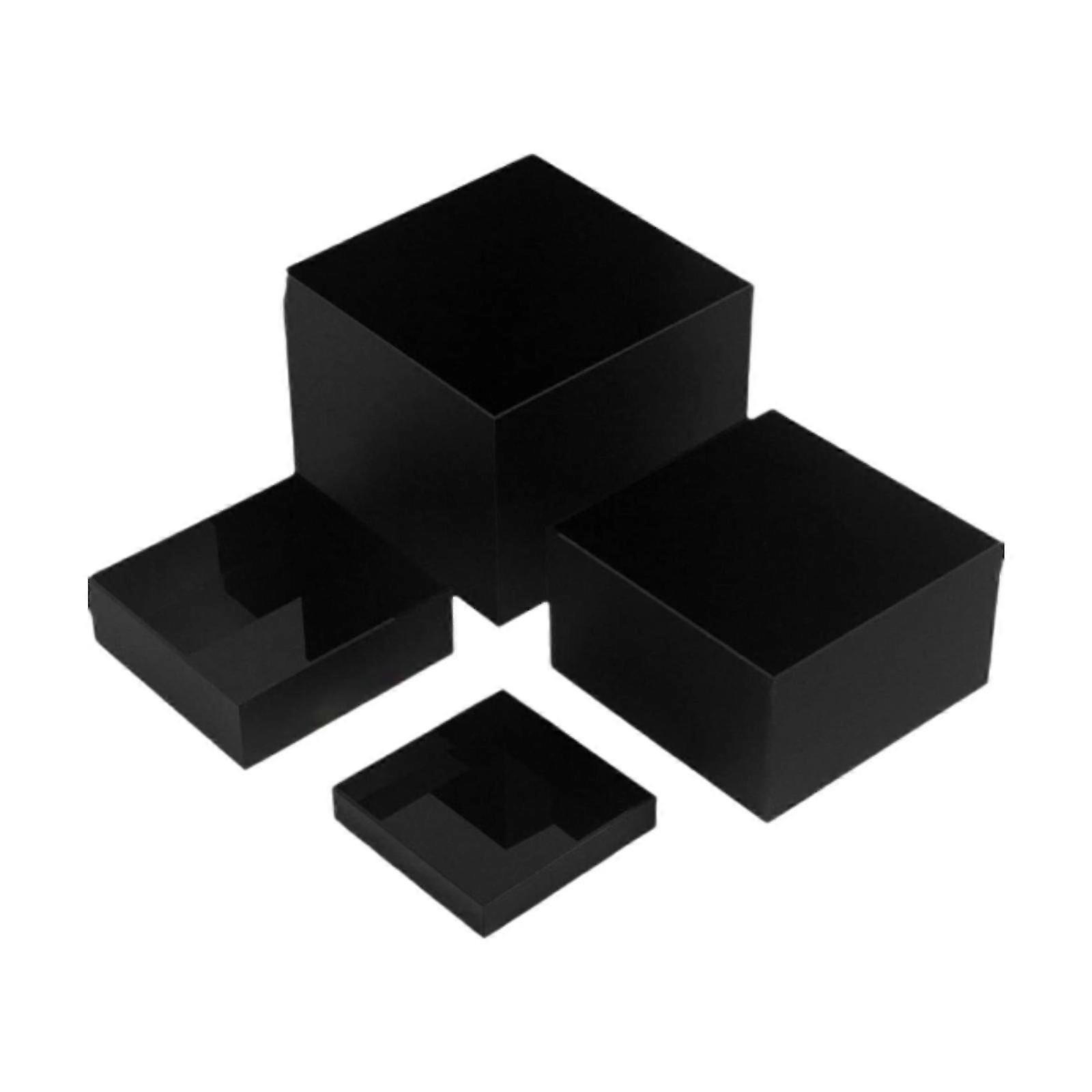 4-Pc Acrylic Buffet Riser Set, Nesting Cube Dessert Table Display Stand for Wedding Party Candy Serving