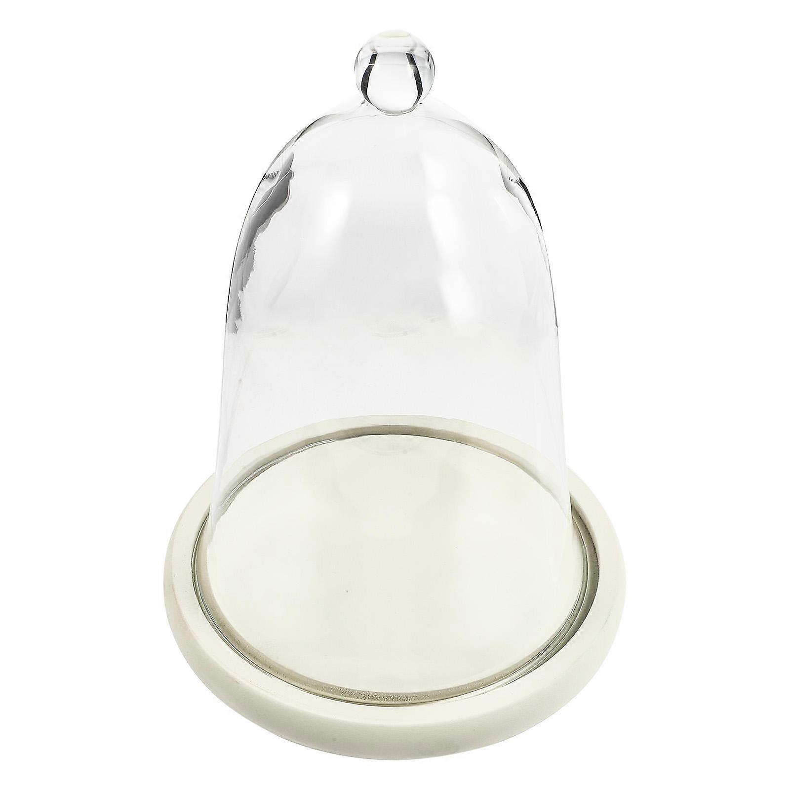 1 Set Decorative Glass Dome for Micro Landscape, Eternal Life Flower Display with Base, Ideal for Preserved Plants, Keepsakes, and Figurines –