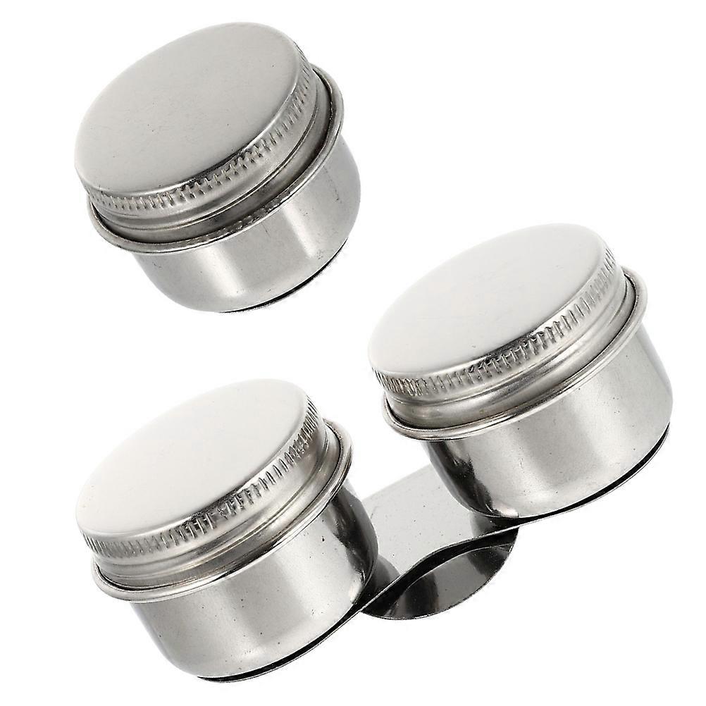 2 Pcs Oil Cups Color Mixing Holder Pen Washing Pot Brush Washing Pot