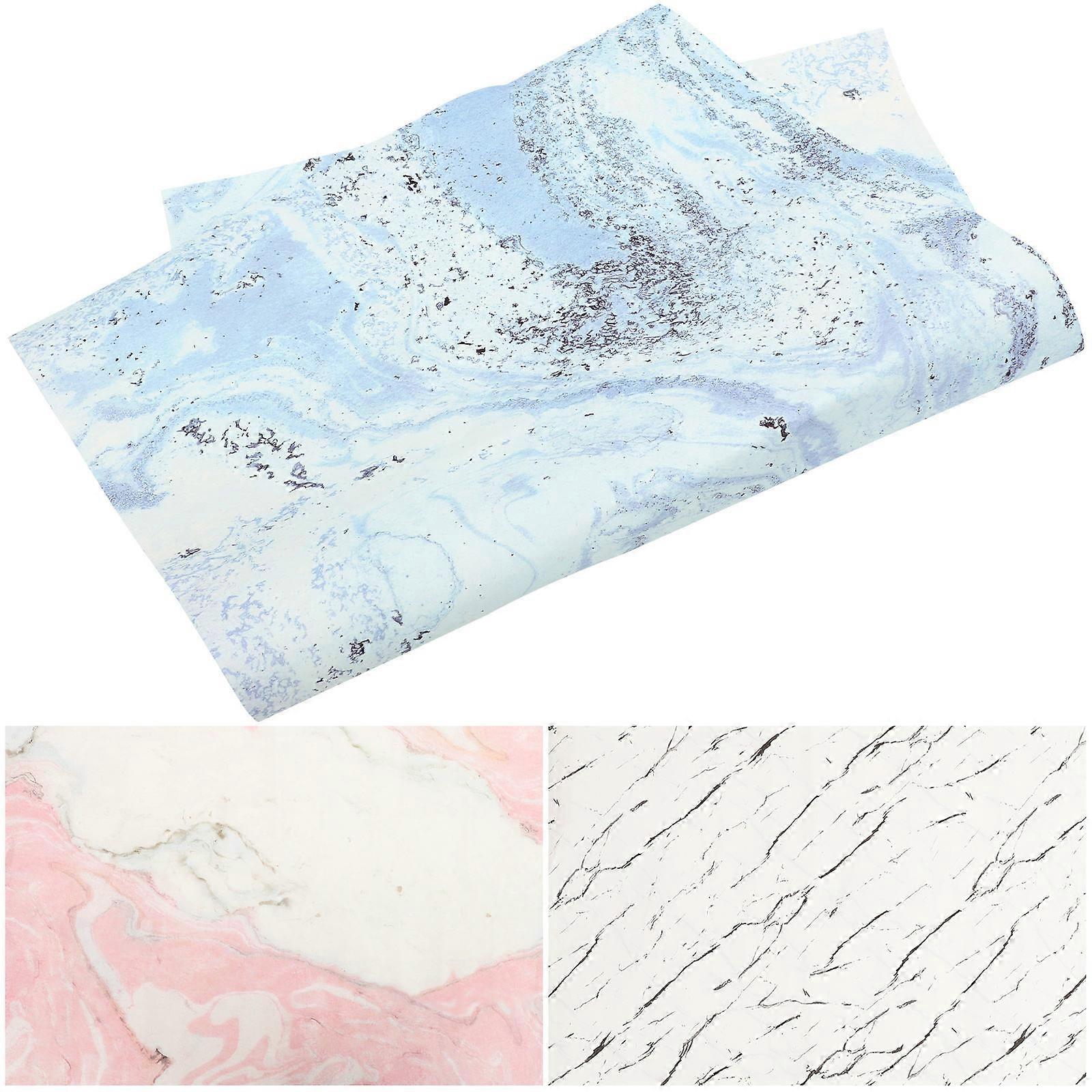 Colorful Wrapping Paper Art Craft Banquet Handicraft Enthusiasts Blue 3Sheets