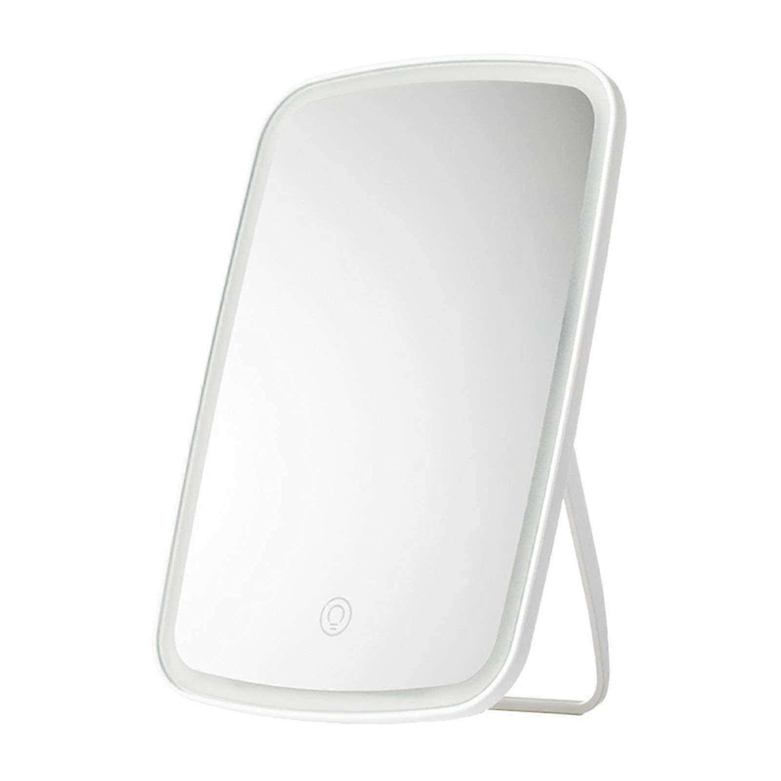 Makeup mirror with touchscreen, triplecolor LED brightness, adjustable, rechargeable via USB