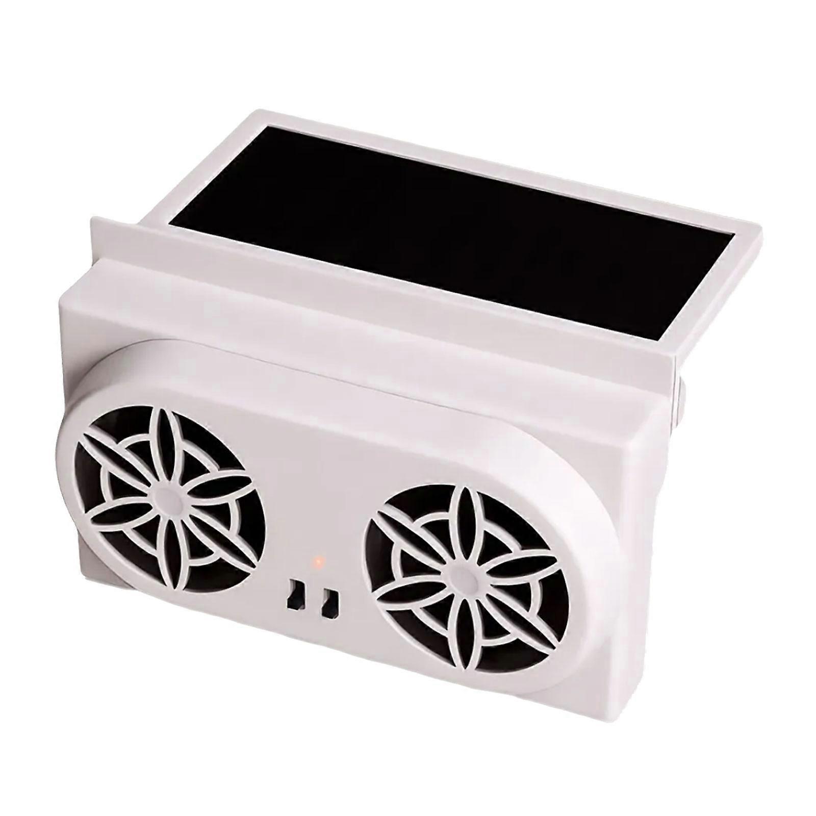 Automotive Solar Fan Air Circulation Ventilator Easy Installation Rapid Cabin Cooling Device With Quiet Motor Operation
