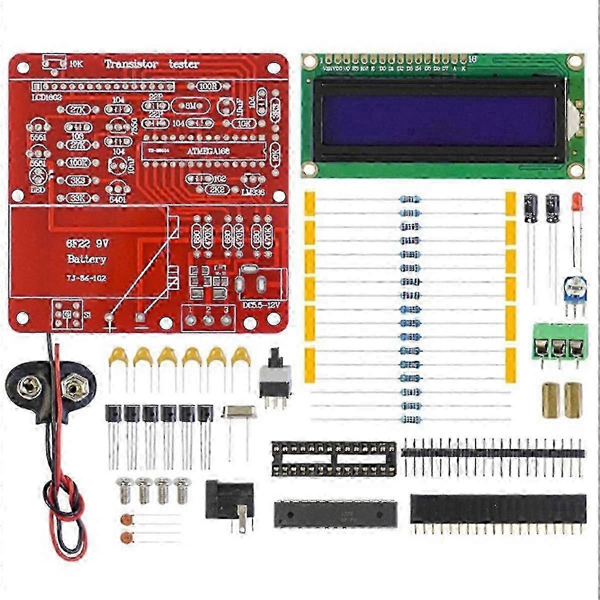 M8 Transistor Tester Multimeter Resistance Capacitance Triode Inductance Meter DIY Welding Assembly DS