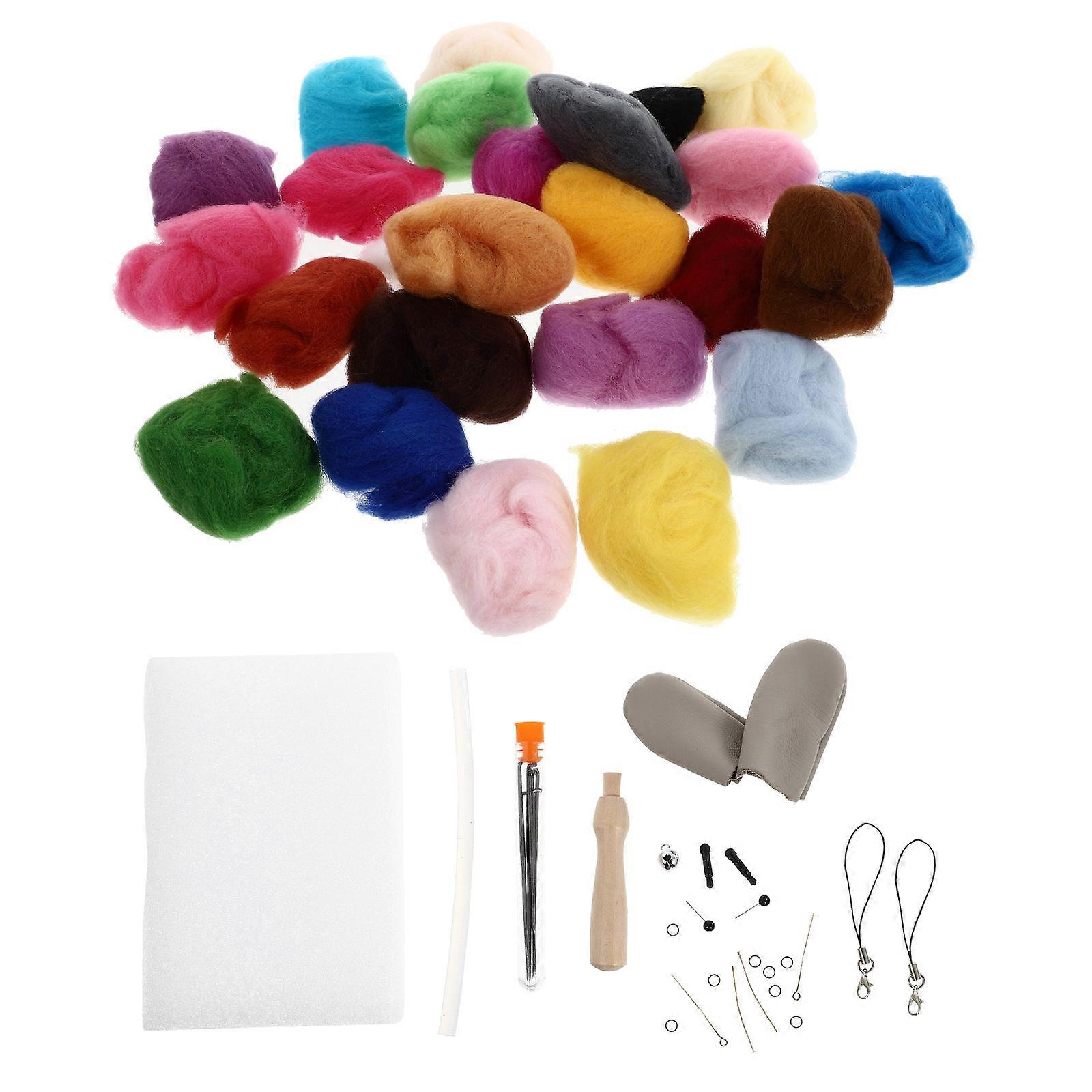 DIY Needle Felting Kit with Stainless Steel Needles for Craft Projects and Wool Felting needles