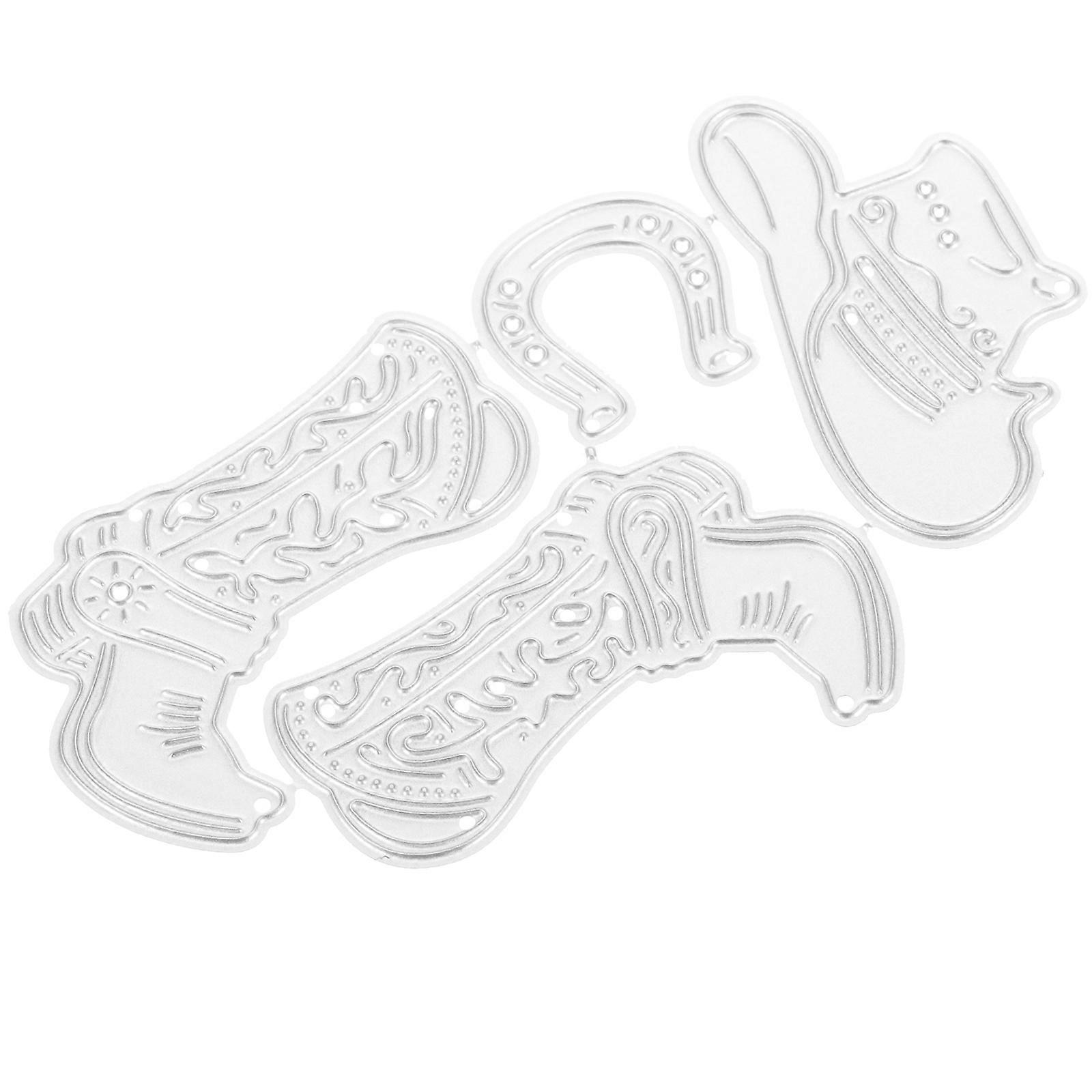 1 Set Boot Cutting Die Embossing Stencil for Scrapbooking, Hat & Boot Crafts for Card Making & DIY Molding Projects