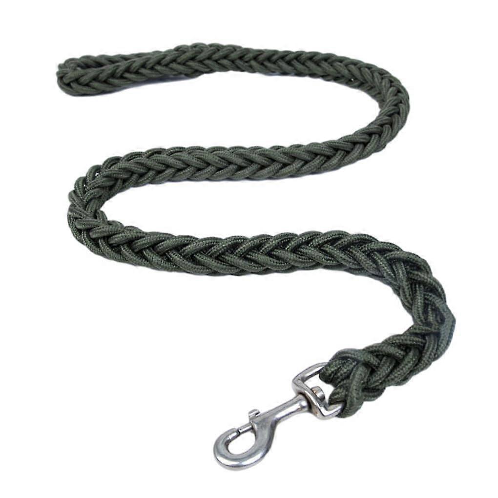 Durable and wearresistant nylon dog leash, army green, L size.