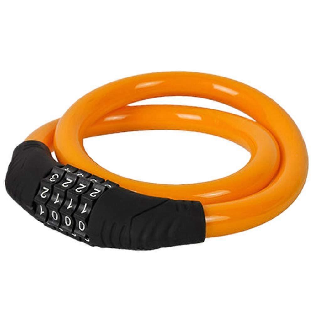 Bicycle Lock Combination Lock Resettable Digit Code Lock for Bicycle Tricycle Scooter Bike Lock for Children and Adults Orange Freesize