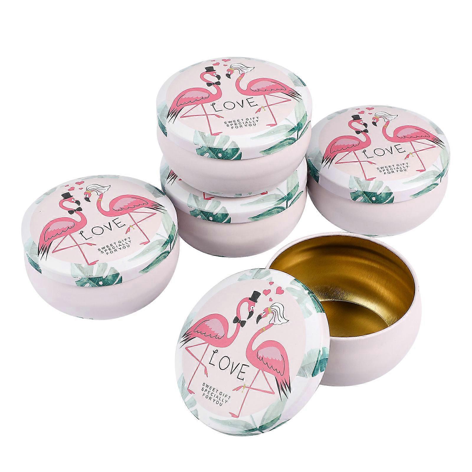 Candy Boxes Party Favors Wedding Small Drum Shape 8.00X8.00X4.50cm 5Pcs