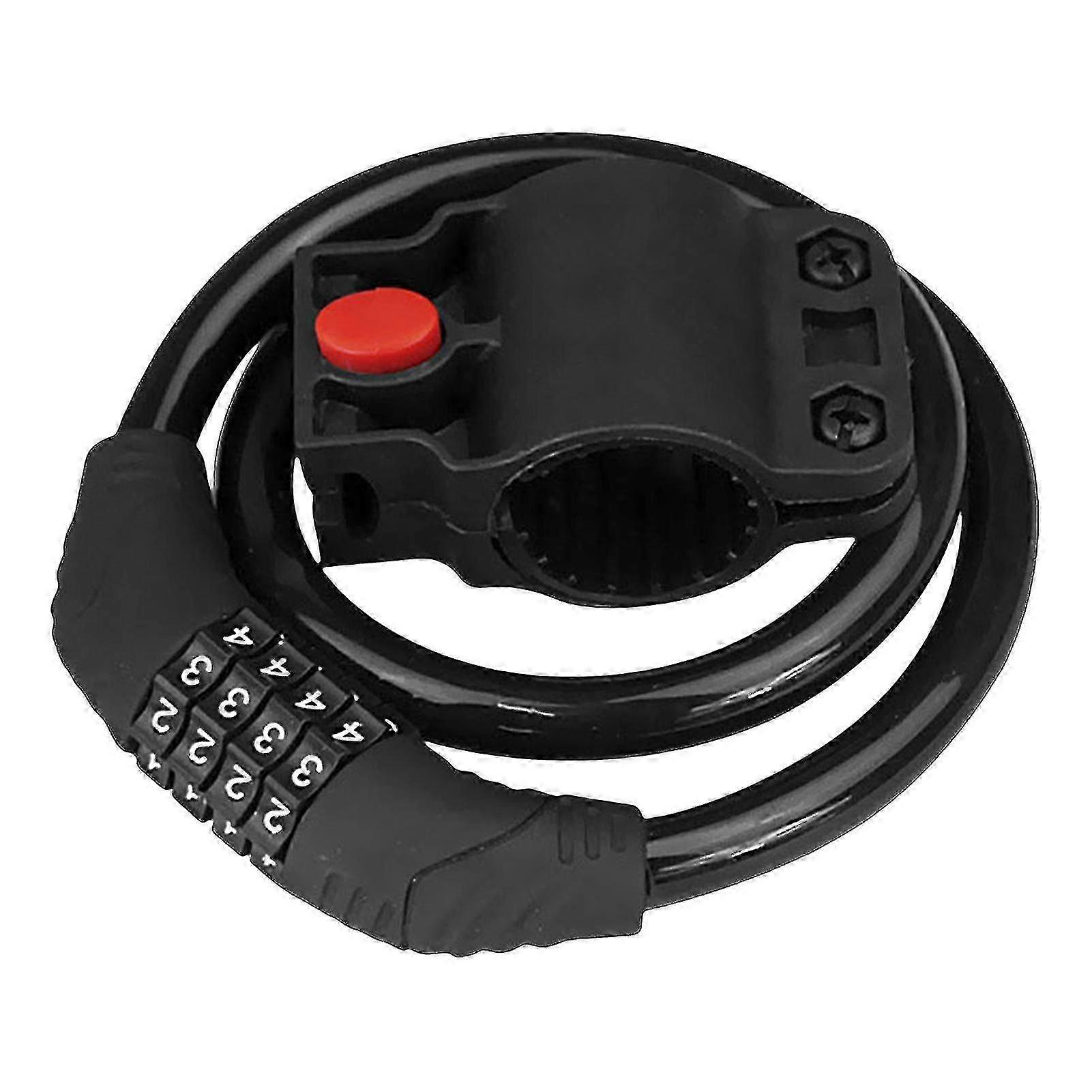Antivol universel de haute scurit avec combinaison de mot de passe 4 chiffres, antivol de vlo code de cble en acier pour VTT et quipement dquitation