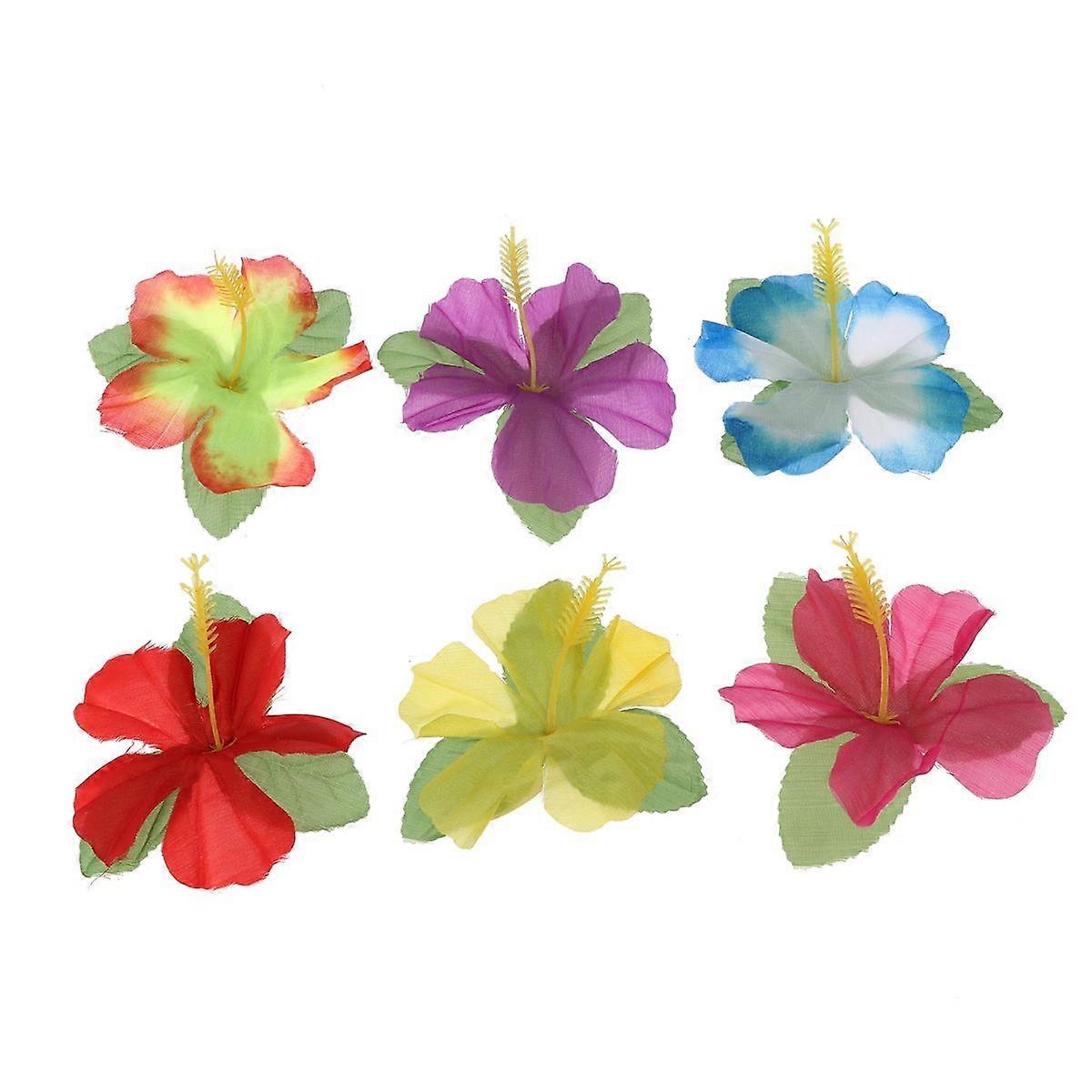 24 Pcs Decorative Artificial Hibiscus Flowers for Wedding and Party Decoration