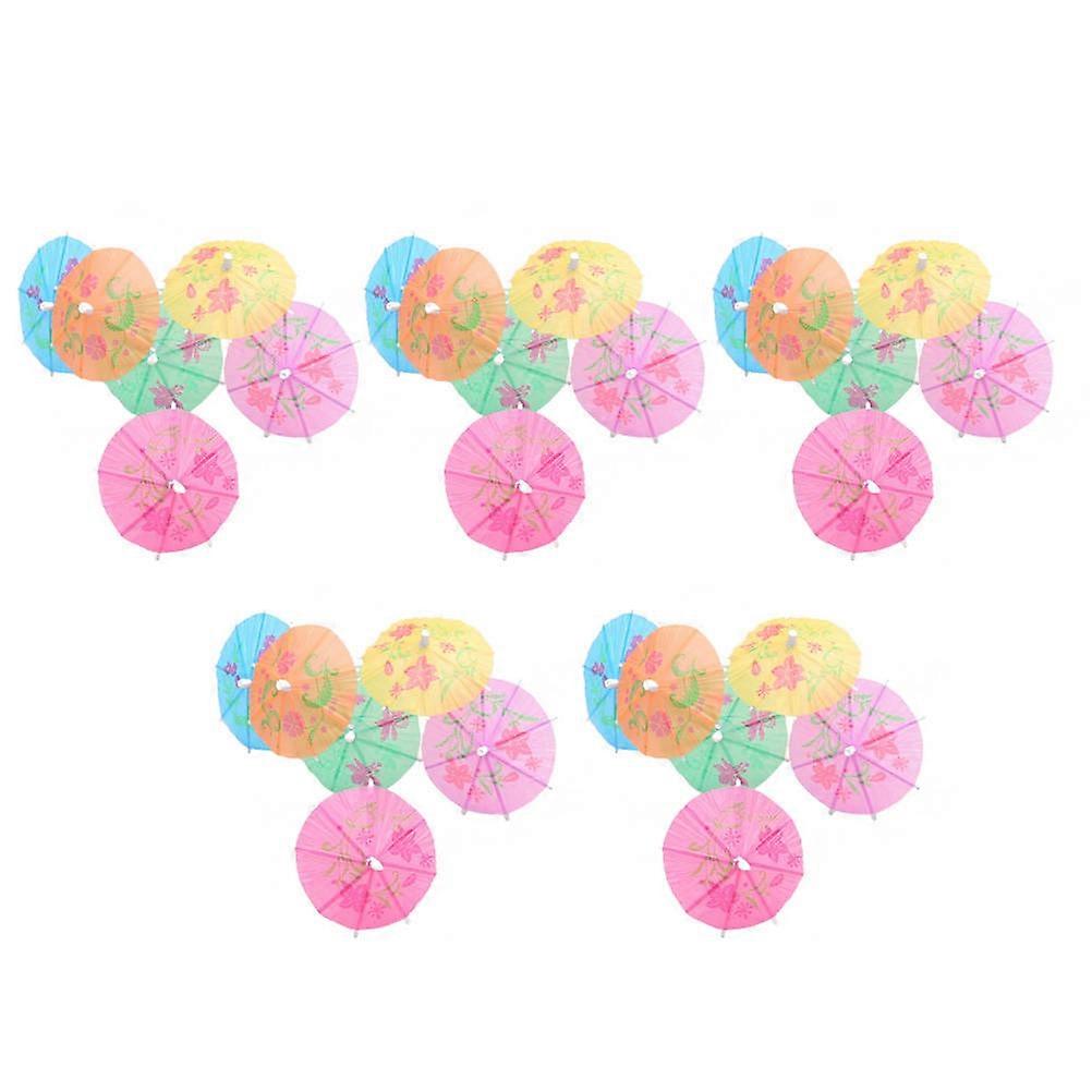 30pcs Succulents Mini Umbrellas Paper Umbrellas Flowerpot Umbrellas for Summer