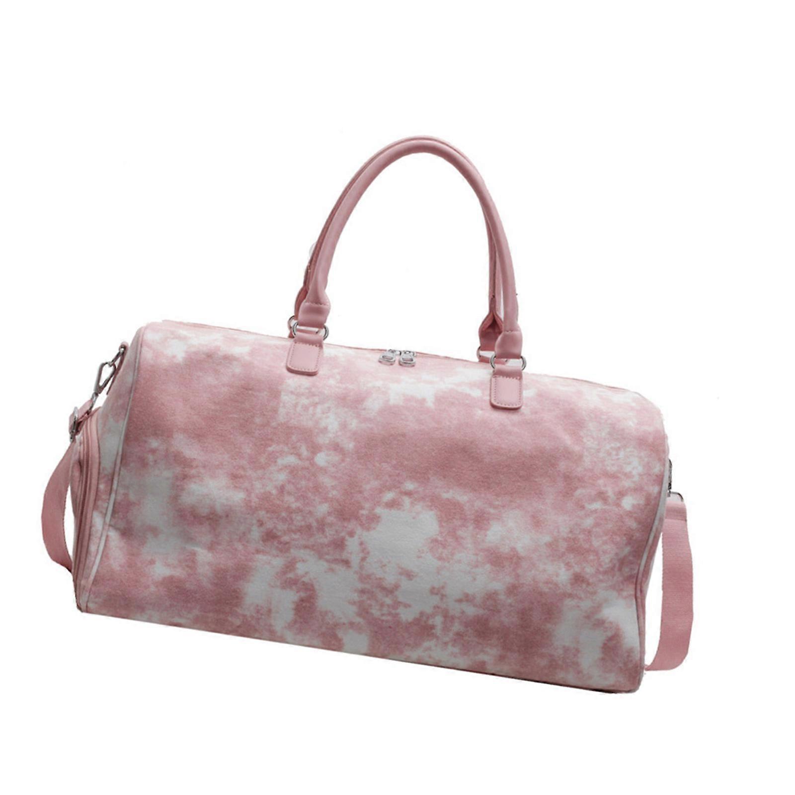 Practical Waterproof Overnight Bag Lightweight Design Spacious Interior Adjustable Strap Quick Access Pockets  Pink