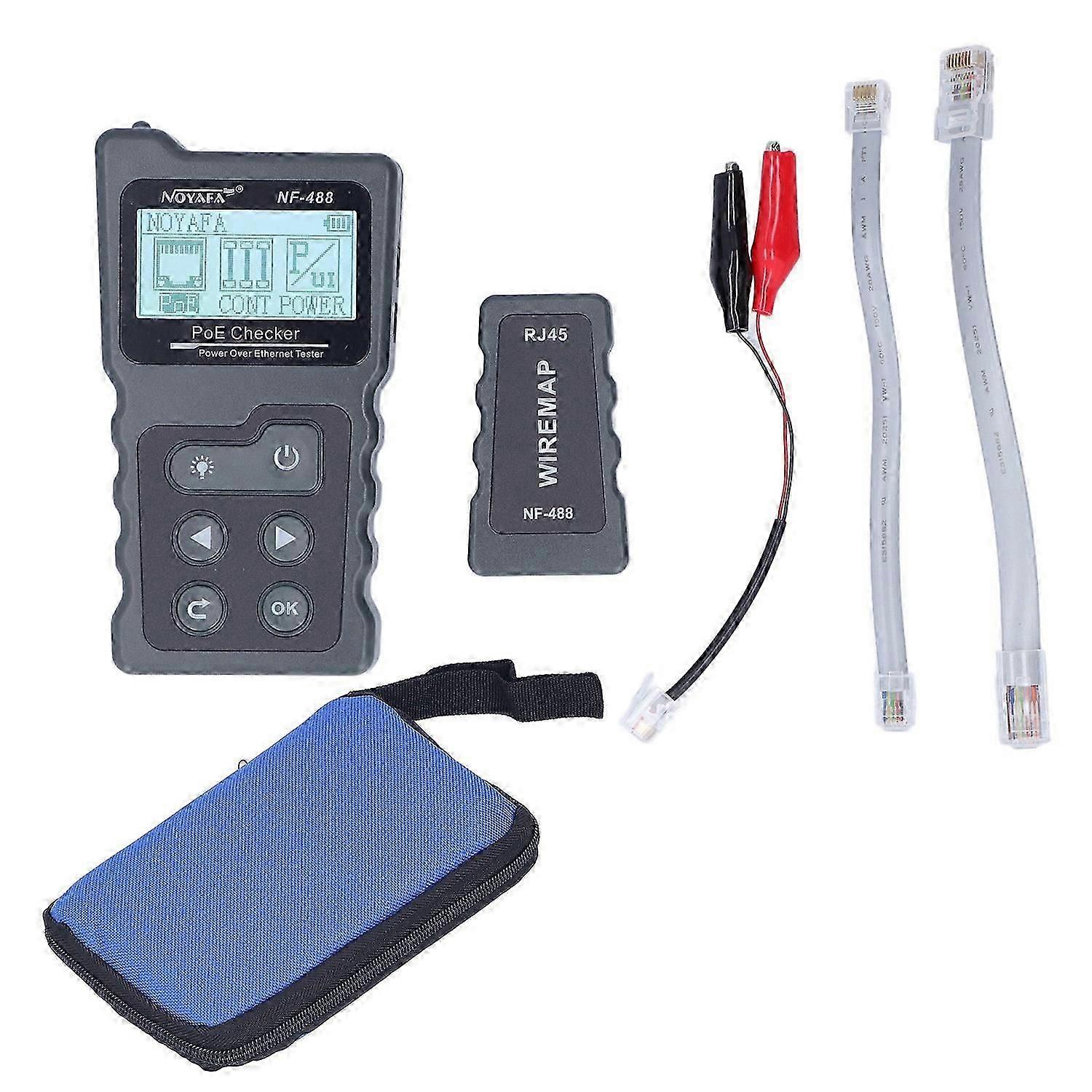 2025 Latest Model NF488 LCD Ethernet POE Tester Automatic Identification POE