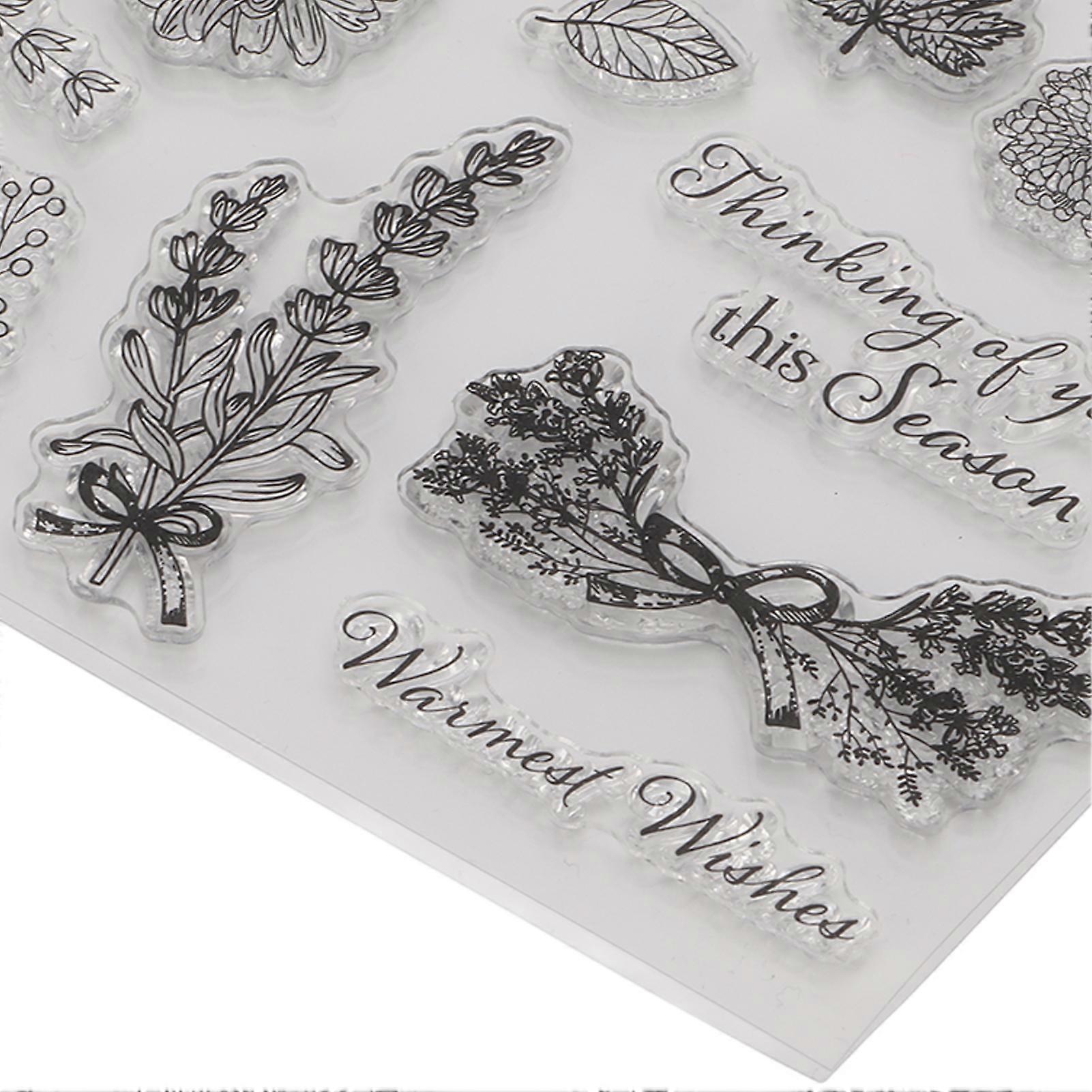 Clear Stamps Clear Imprint Multiple Patterns Recyclable Transparent Stamp for Making Invitations Decoration DIY Card