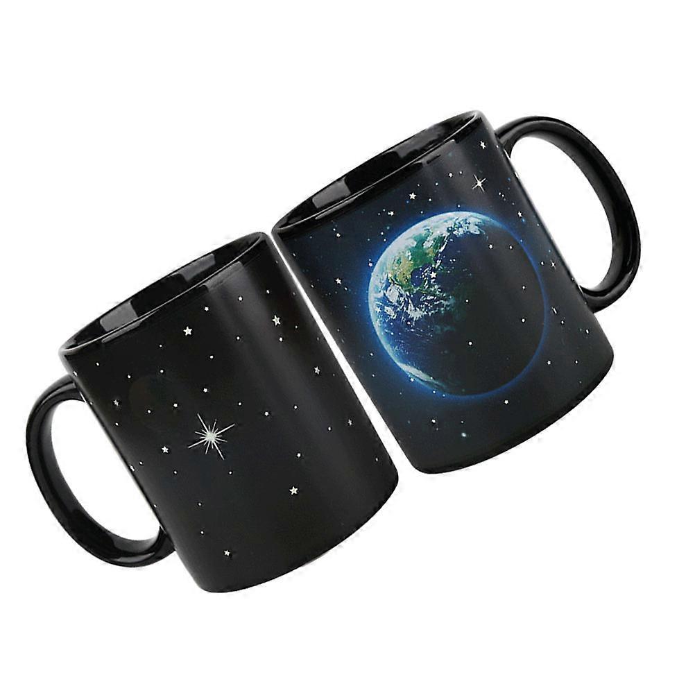 Color Changing Cups Fashion Design Square Ceramic Mug For Office Use 330ML 1Set
