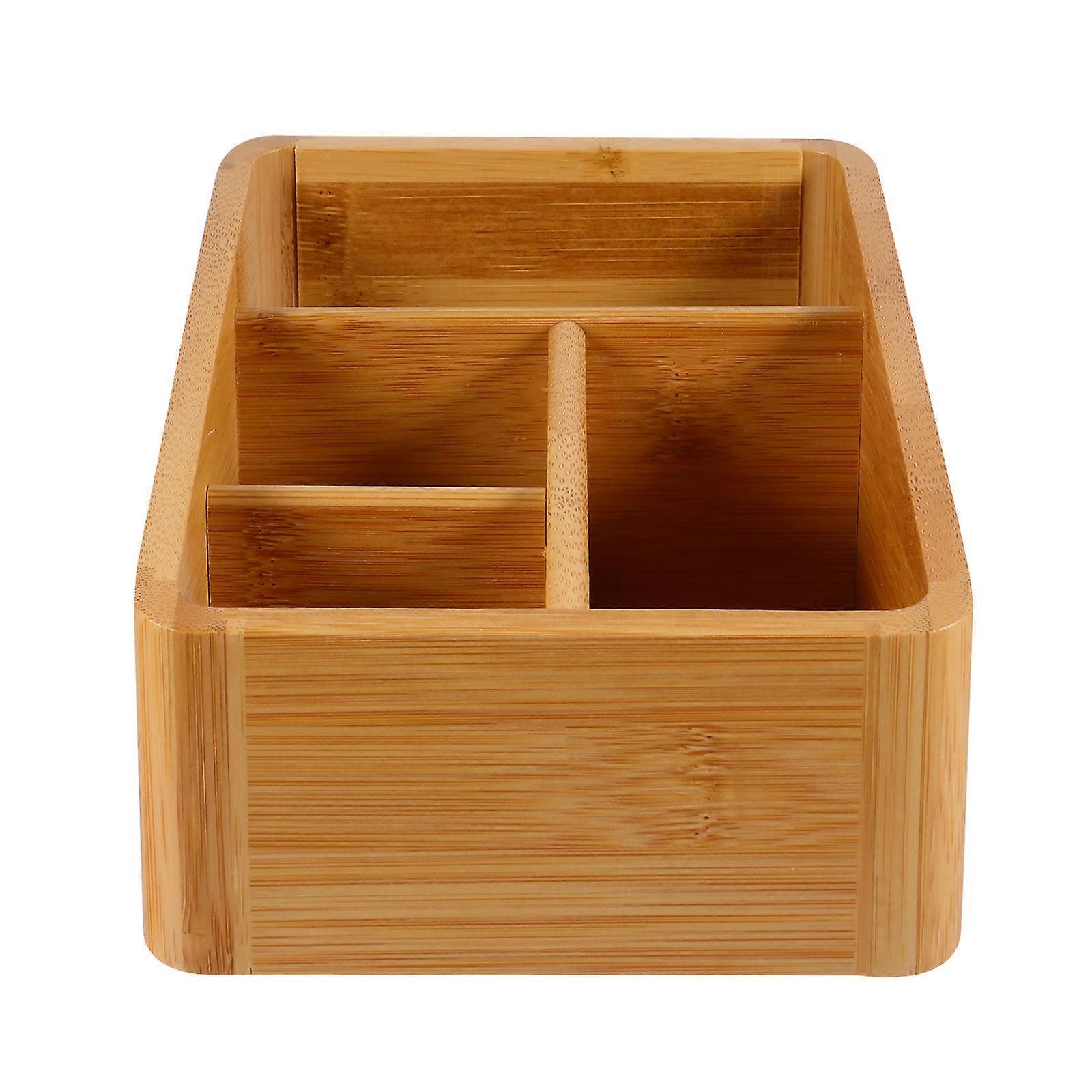 Synthetic Storage Box for Home Use Light Brown Simple and Practical 1Pc