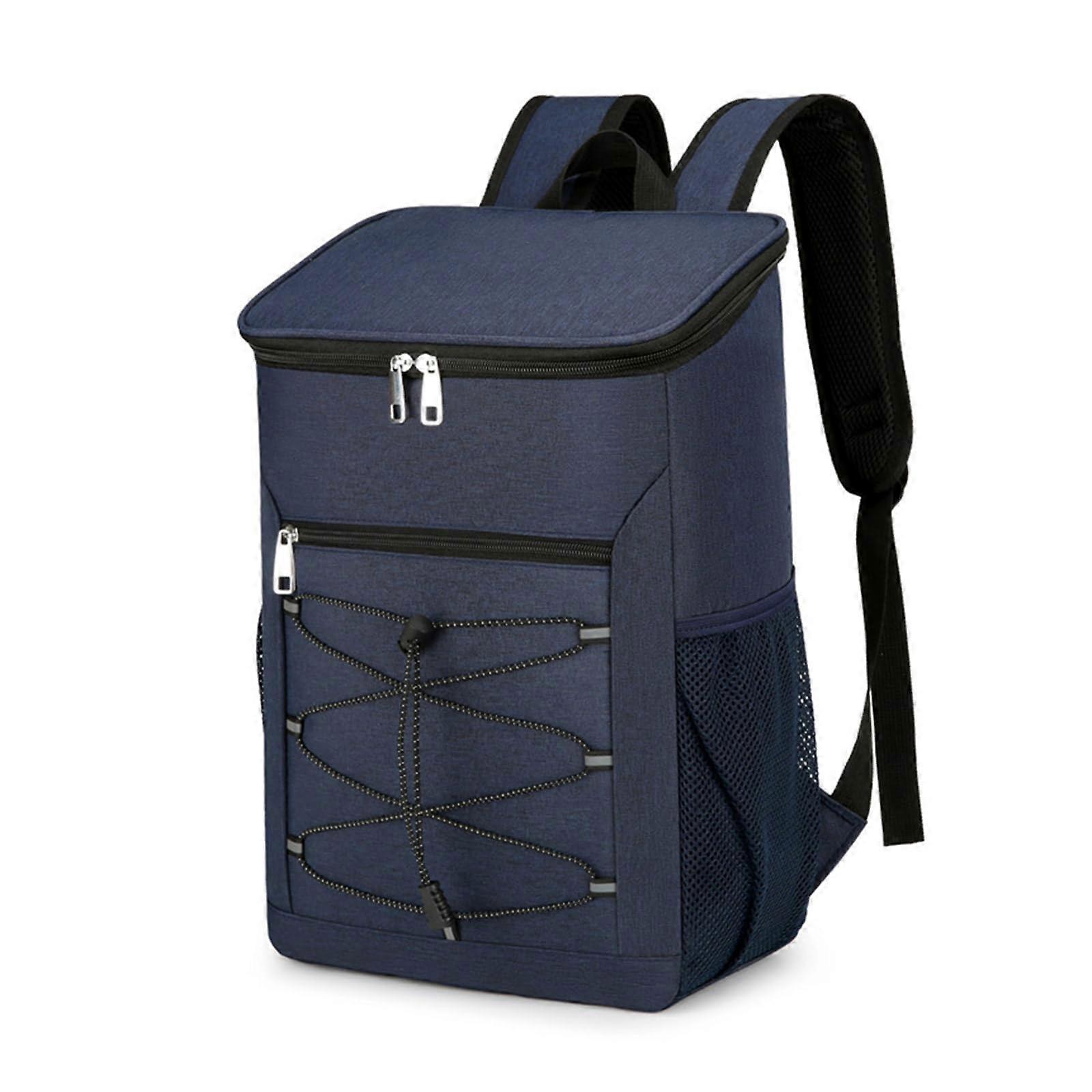 InsulatedPicnic Backpack Cooler Large Capacity Leakproof Lunch Travel Camping Blue