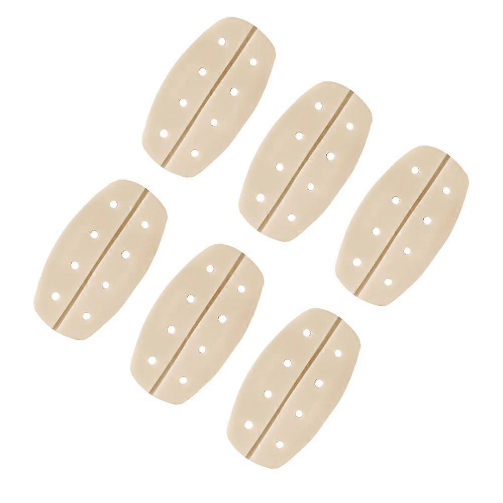 Beige Silicone Shoulder Pads for Women's Comfortable Everyday Use 6PCS Pliable Shoulder Enhancers